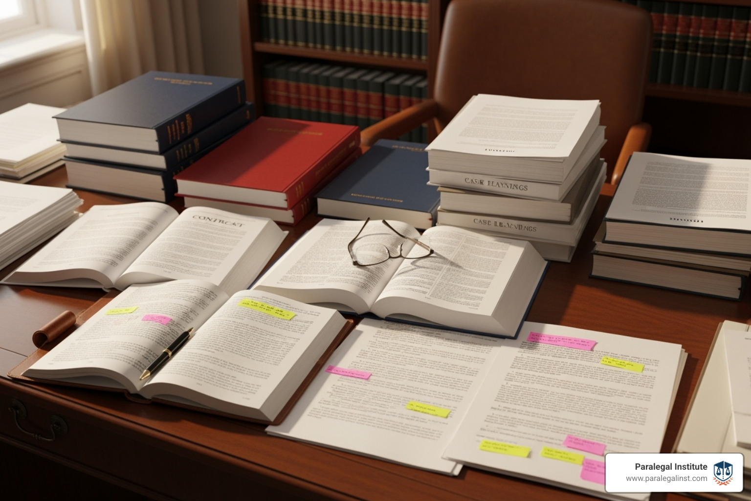 Various legal documents spread on a desk - 5 typical duties of paralegals