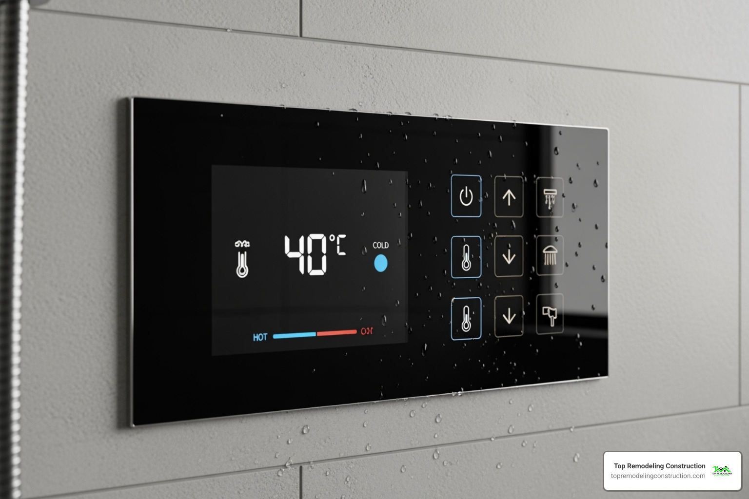 Digital shower control panel - High-tech bathroom solutions Digital shower control panel - High-tech bathroom solutions