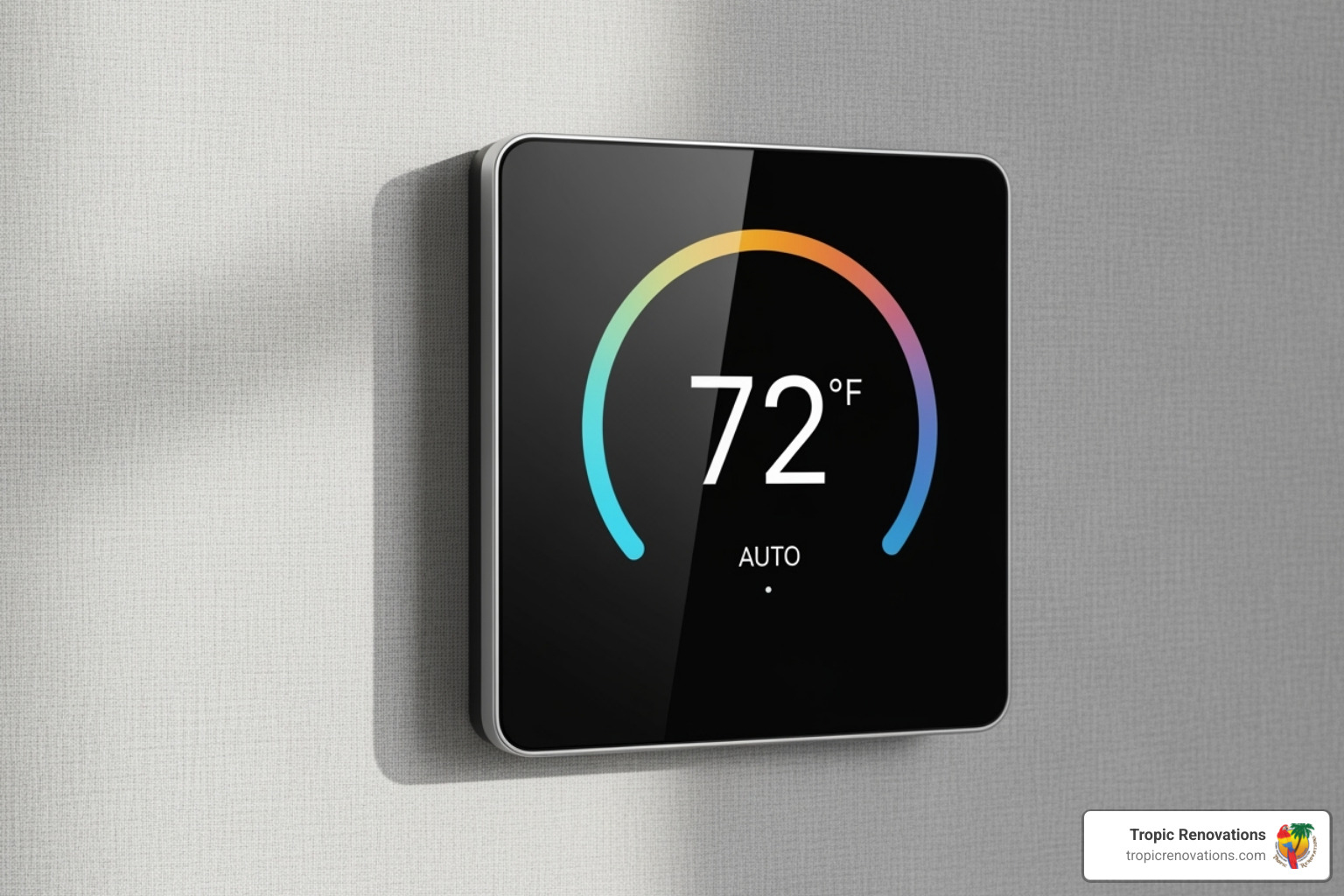 smart thermostat on a wall - What adds home value?