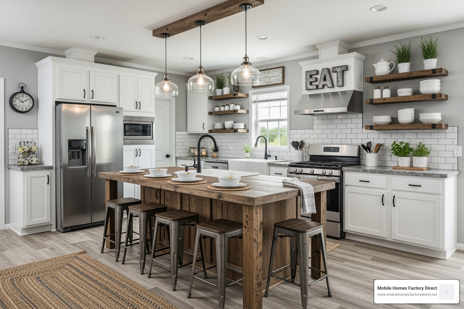 modern farmhouse-style manufactured home kitchen - new manufactured homes Texas modern farmhouse-style manufactured home kitchen - new manufactured homes Texas