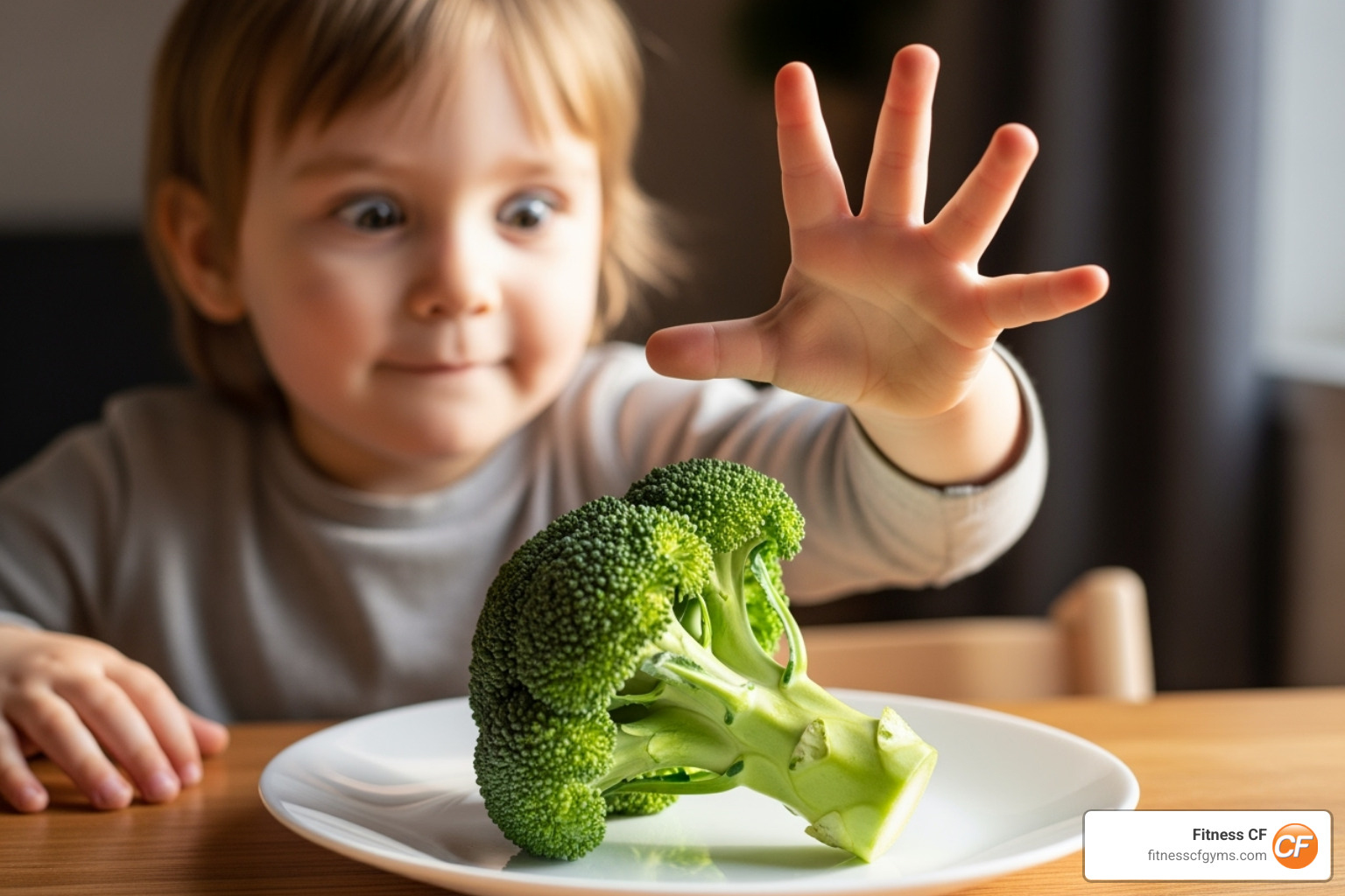 child curiously touching broccoli - dietitian for picky eaters