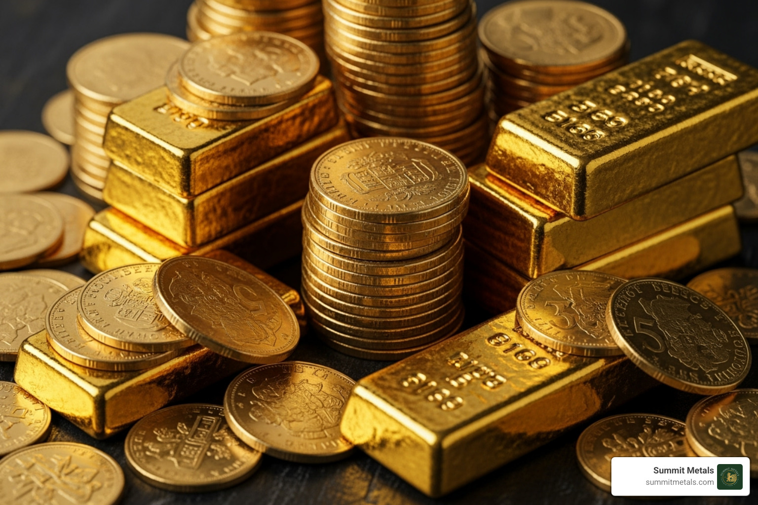 Gold coins and bars - dollar cost averaging gold Gold coins and bars - dollar cost averaging gold