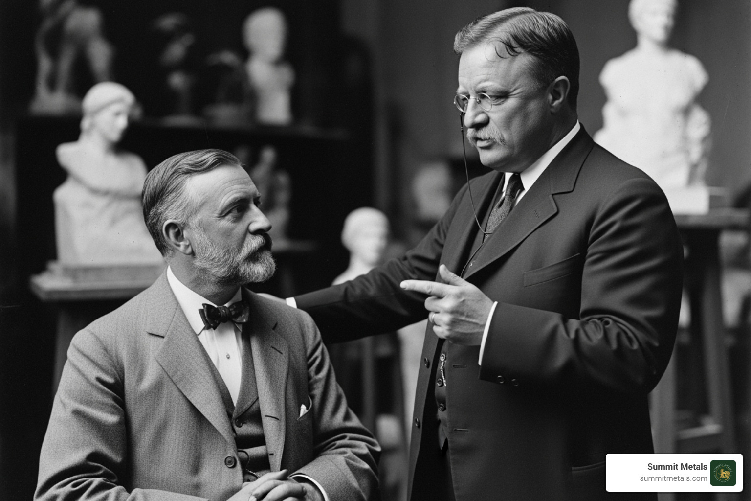 Augustus Saint-Gaudens and President Theodore Roosevelt - indian $10 gold
