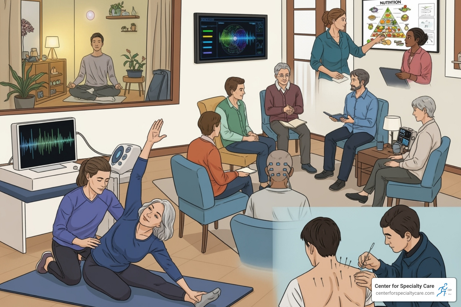 simplified diagram of the nervous system highlighting the brain and spinal cord - comprehensive pain treatment