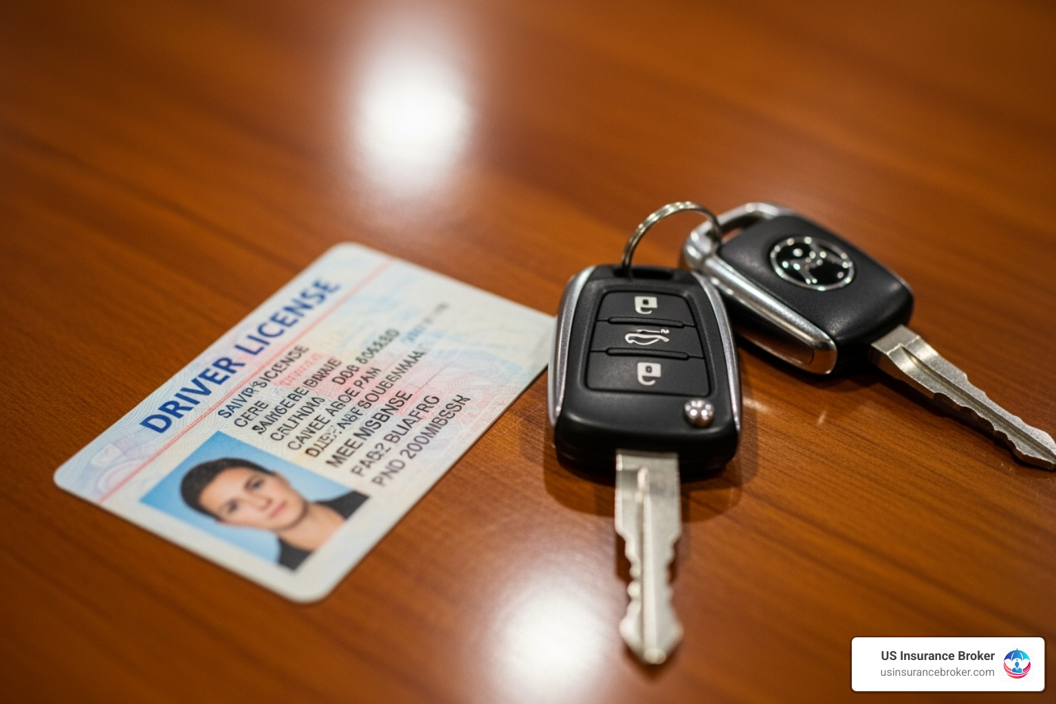 Driver's license and car keys on a table, symbolizing factors influencing insurance rates - car insurance new port richey fl Driver's license and car keys on a table, symbolizing factors influencing insurance rates - car insurance new port richey fl