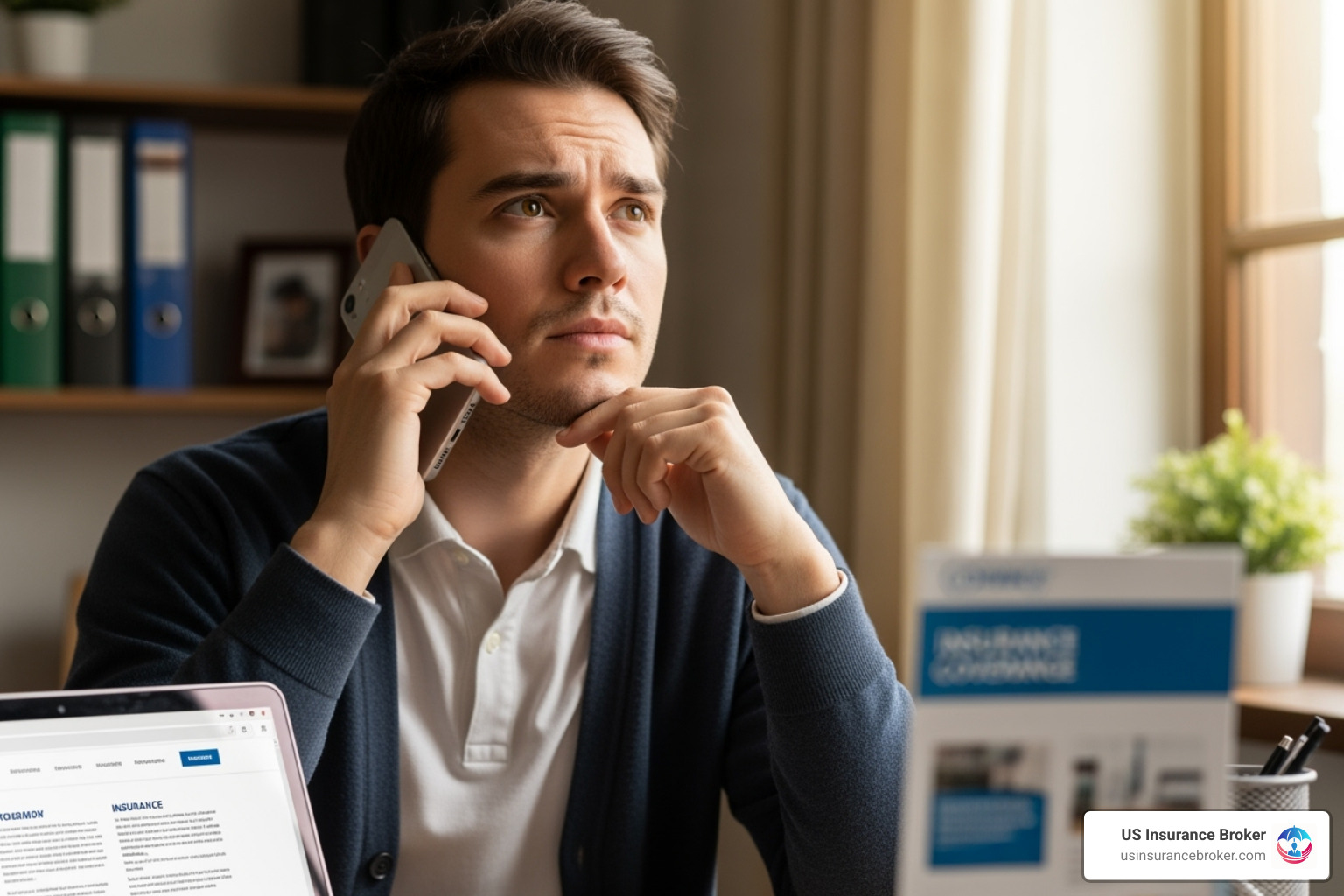 A person on the phone with an insurance agent, suggesting a discussion about insurance needs - car insurance new port richey fl A person on the phone with an insurance agent, suggesting a discussion about insurance needs - car insurance new port richey fl