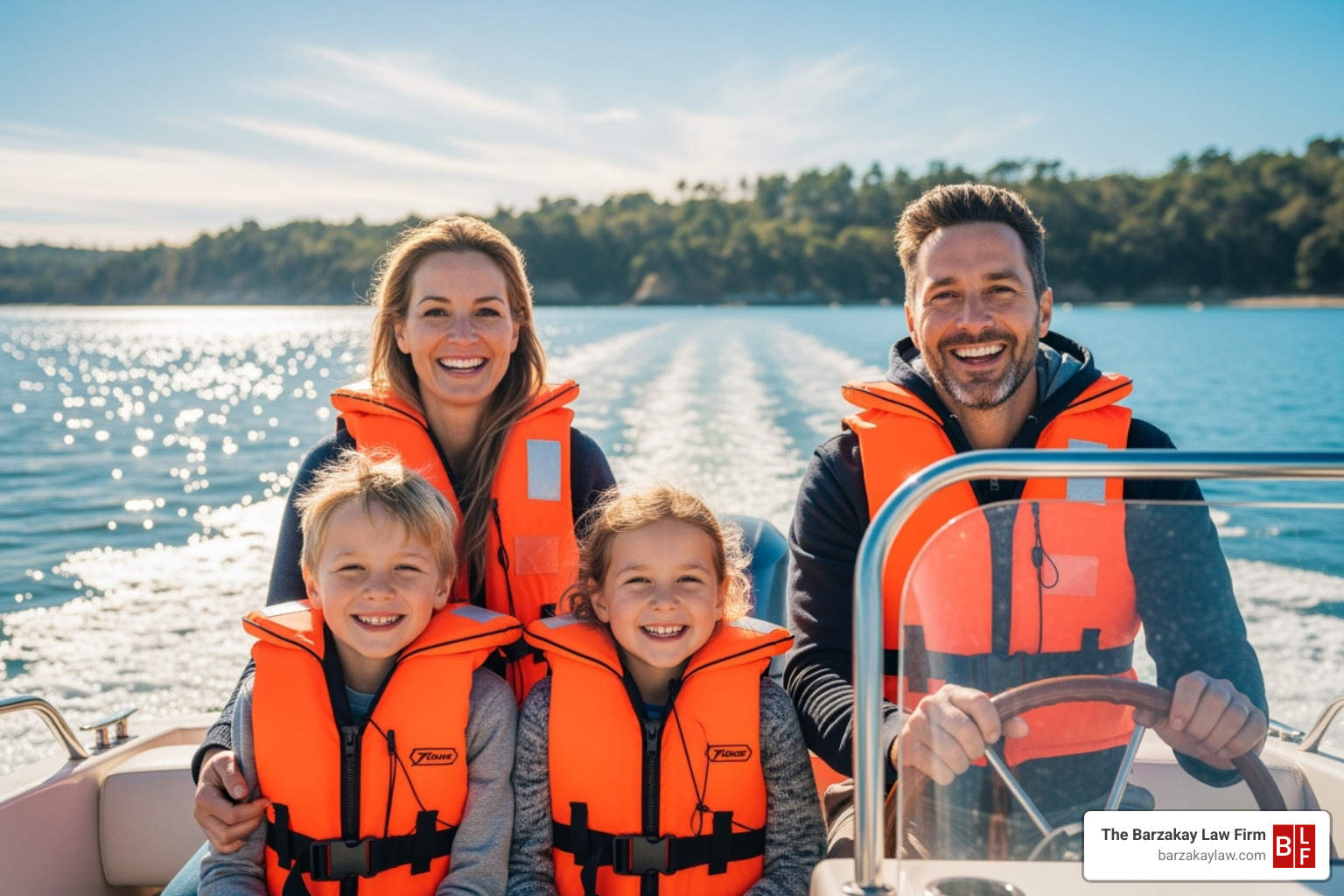 family wearing life jackets - florida boating accident family wearing life jackets - florida boating accident
