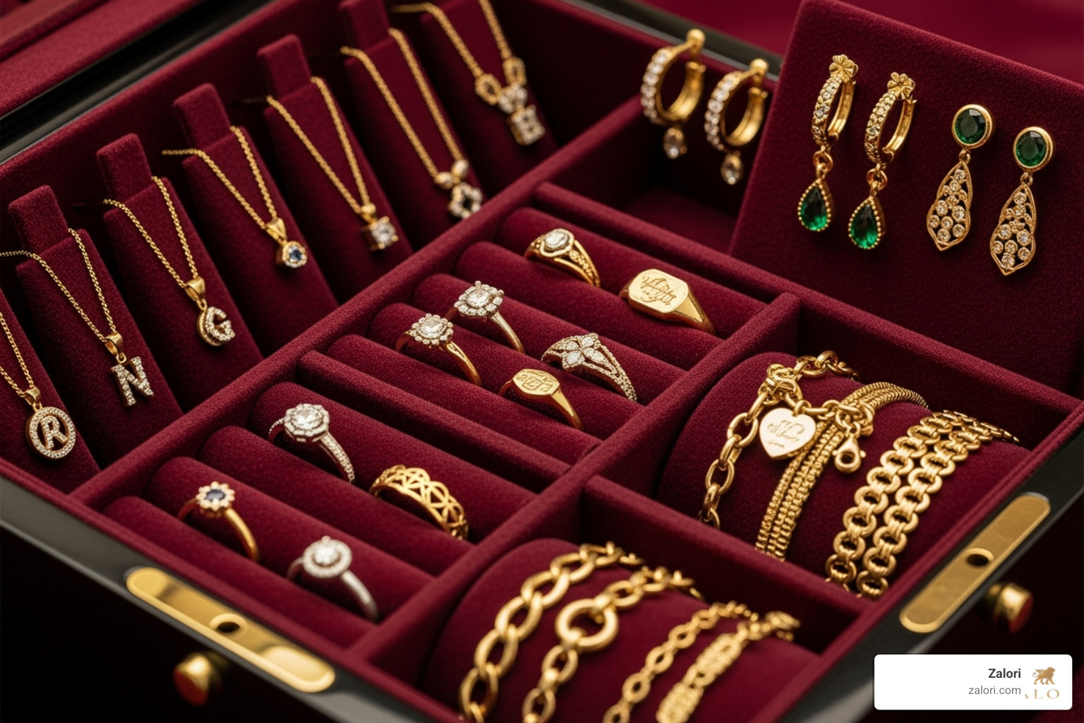 well-organized luxury jewelry box - easy way to clean gold
