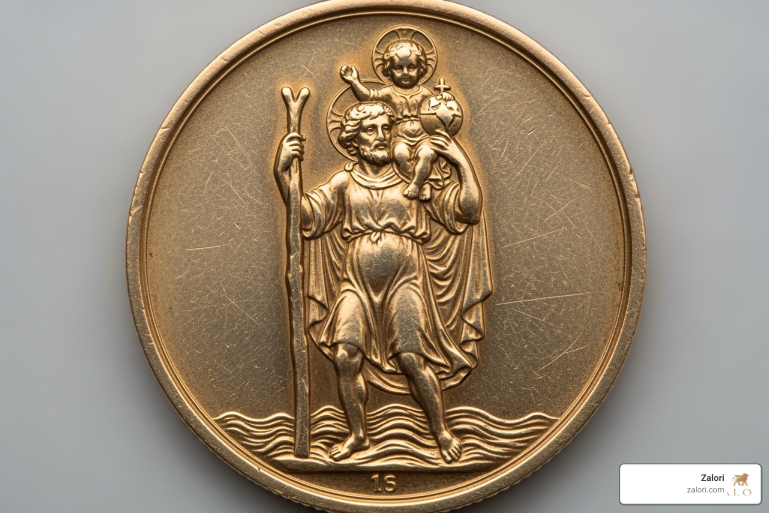 vintage St. Christopher medal - 18 carat gold st christopher vintage St. Christopher medal - 18 carat gold st christopher