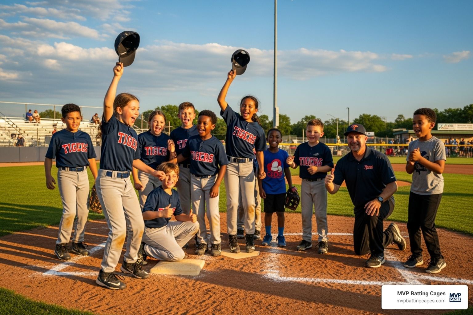 A CNLL team celebrating a win - Chandler baseball teams
