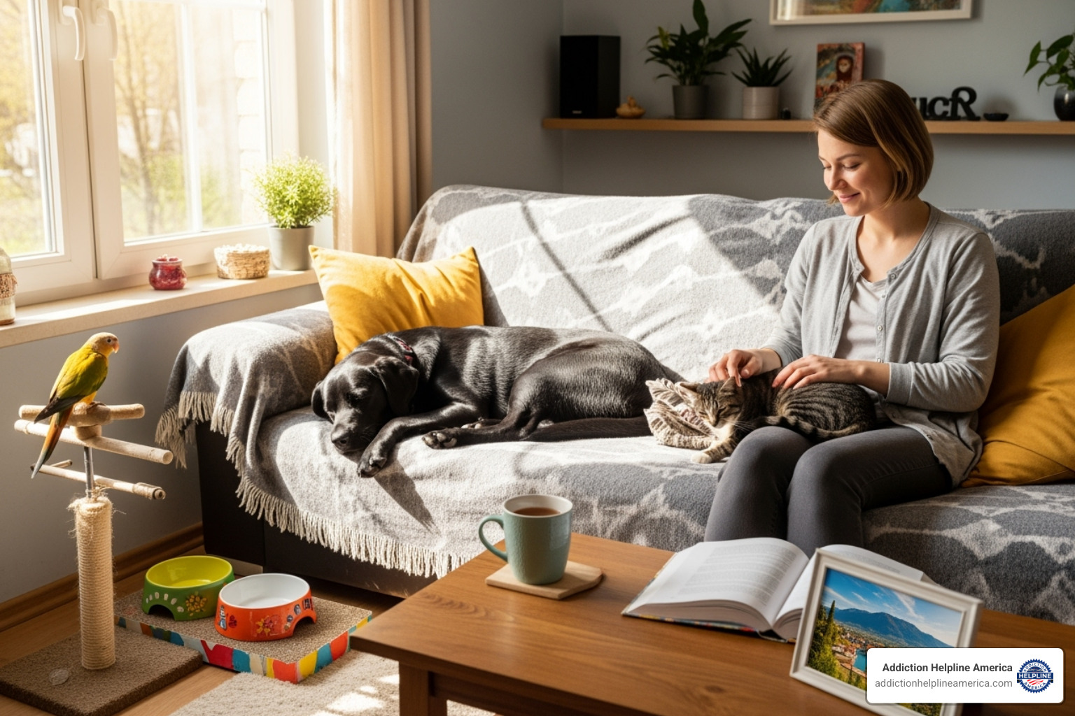 Clear, posted list of pet rules in a communal area - sober living that allows pets Clear, posted list of pet rules in a communal area - sober living that allows pets