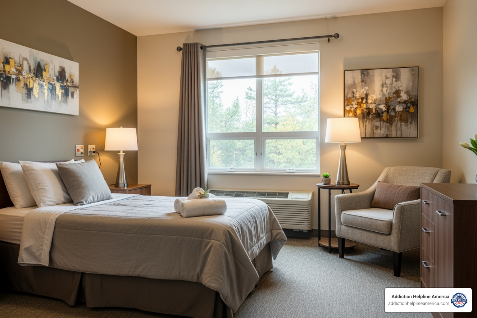 A comfortable, modern room in a rehab facility - rehab in Colorado Springs A comfortable, modern room in a rehab facility - rehab in Colorado Springs