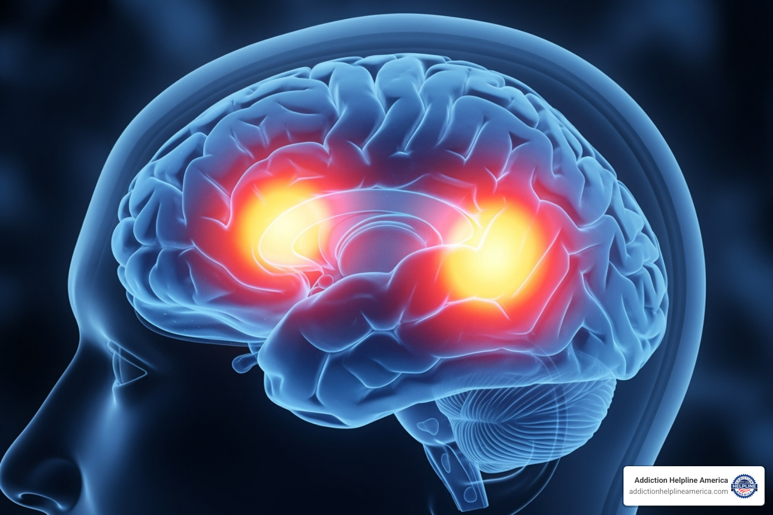 Stylized brain scan showing areas affected by depression - Depression therapy Pasadena