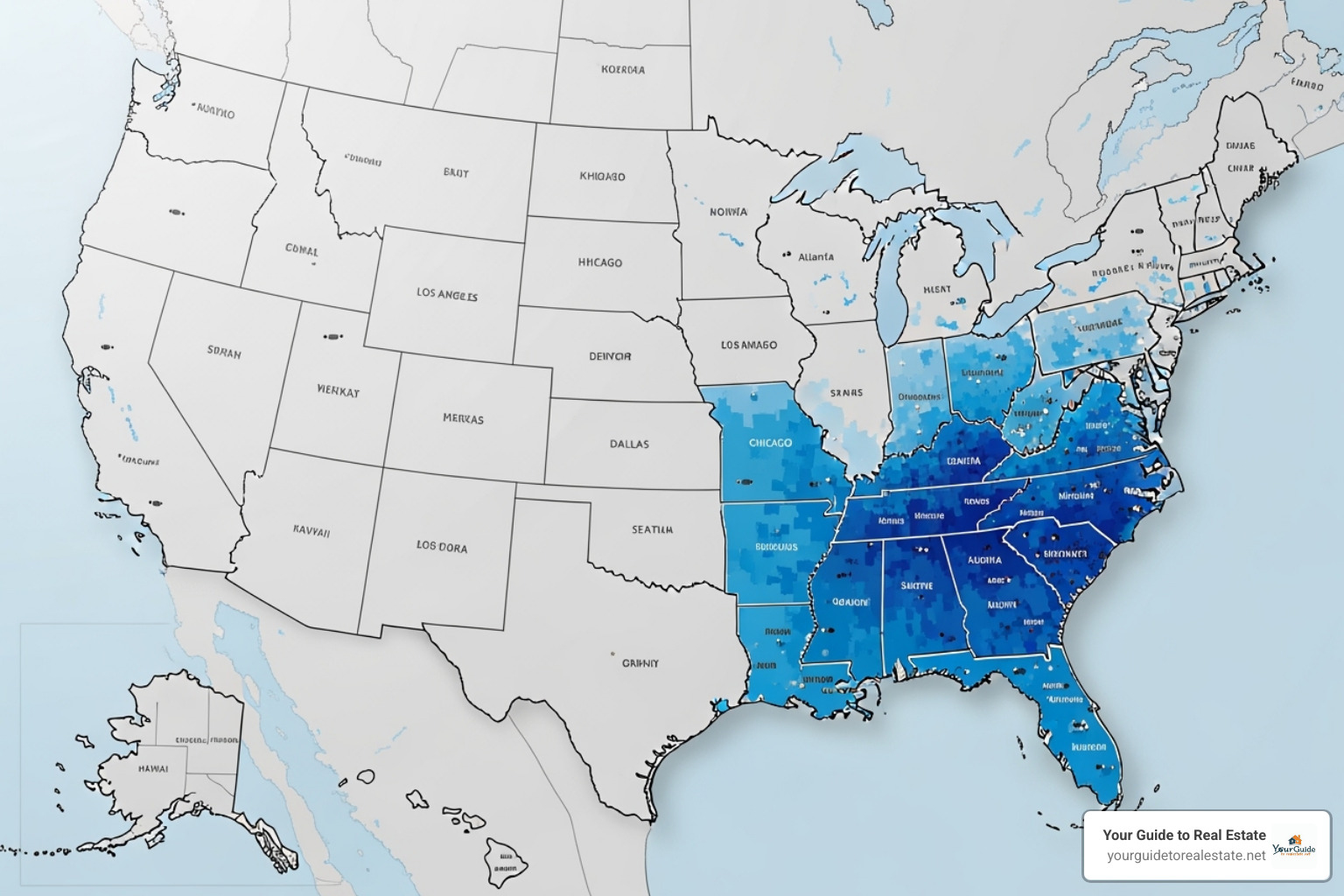 map of top real estate markets - commercial real estate agent salary