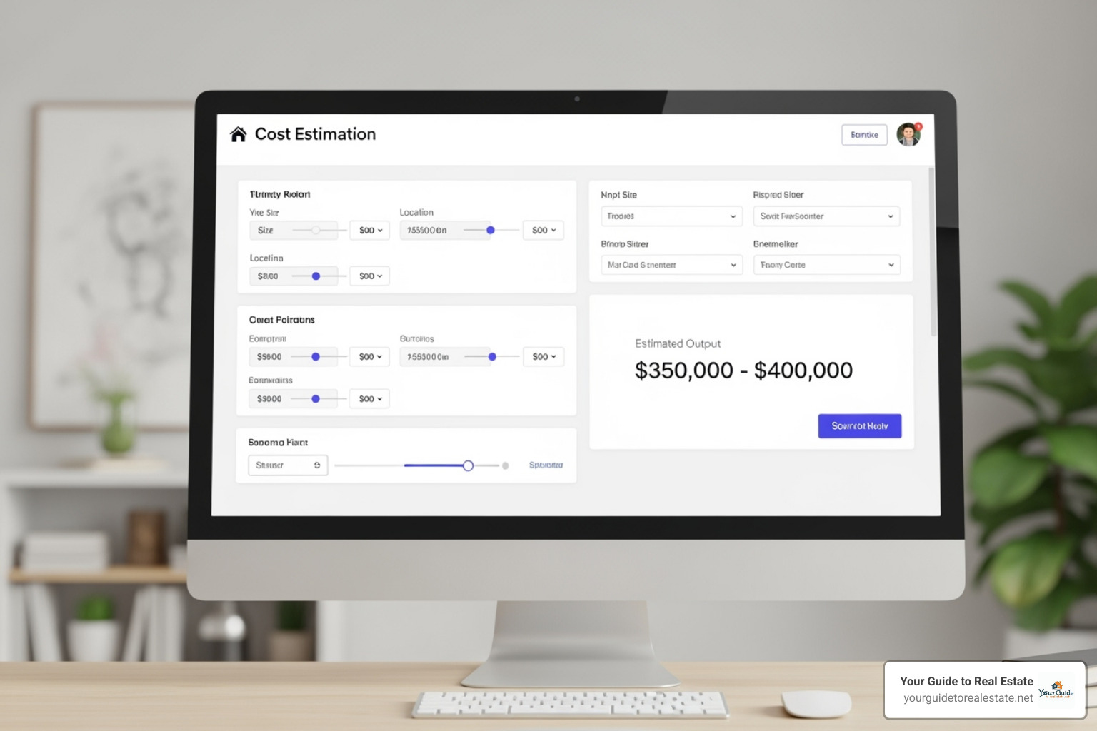 a sample calculator interface - home inspection cost calculator