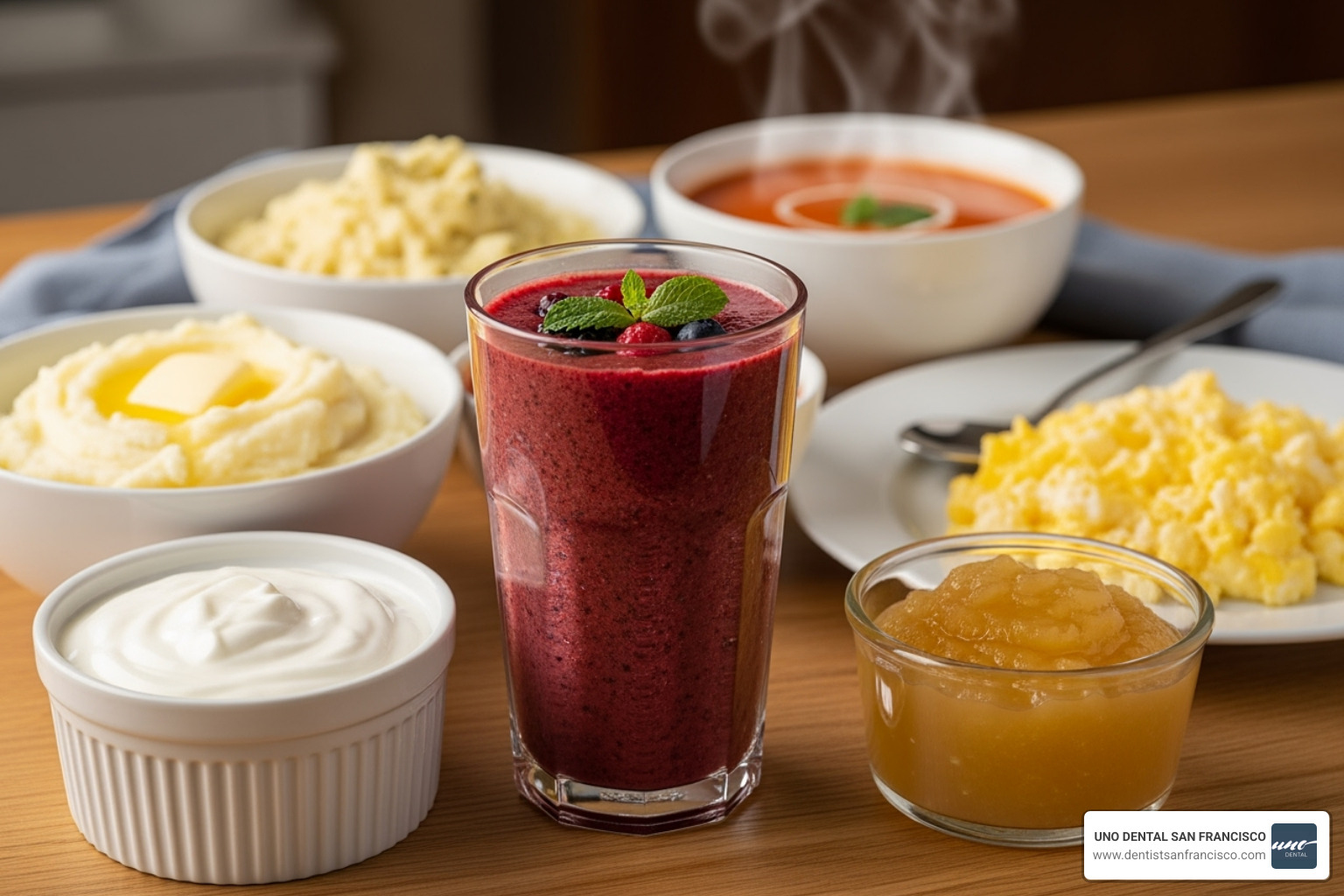 image of recommended soft foods for post-extraction recovery - painless wisdom tooth removal