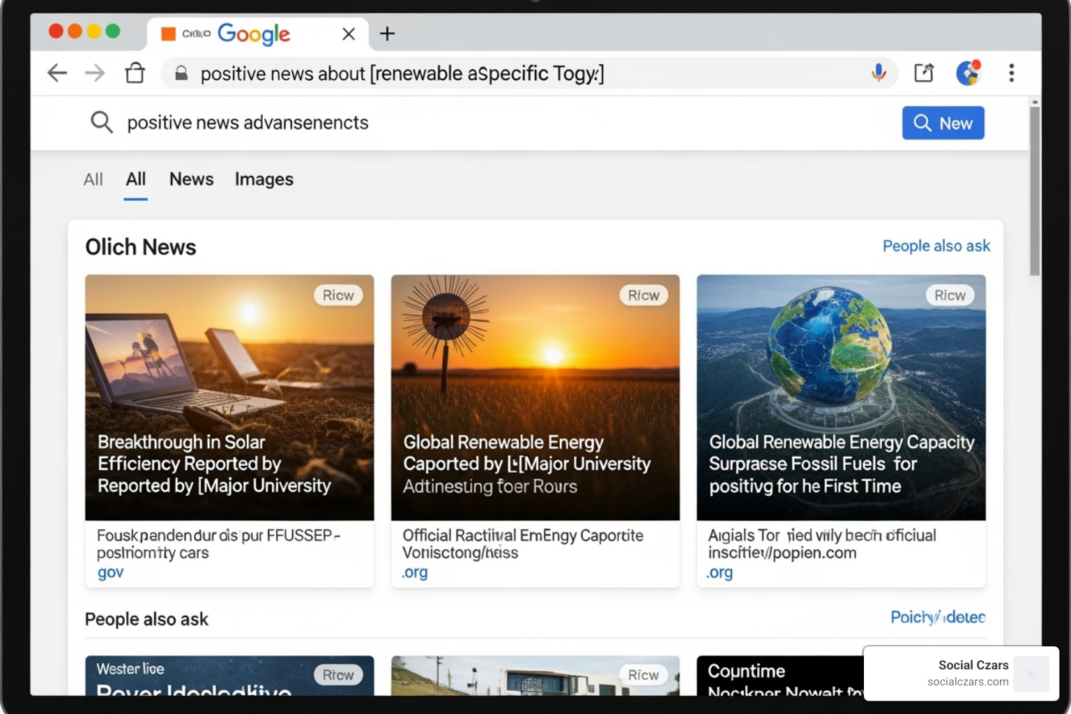 Search results page with positive and new content dominating the first page for a specific query - how to remove stuff from google search