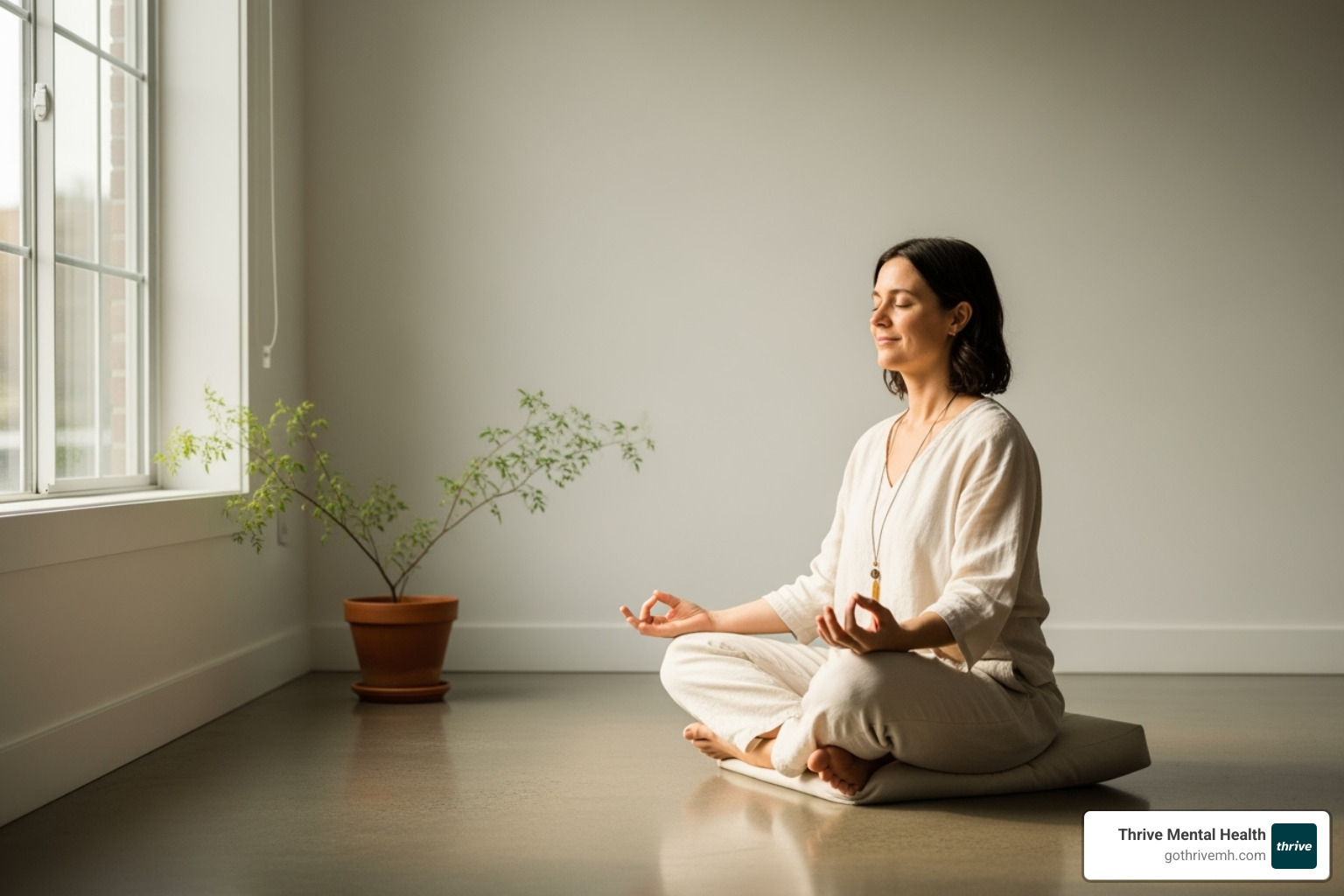 person journaling or meditating peacefully - coping