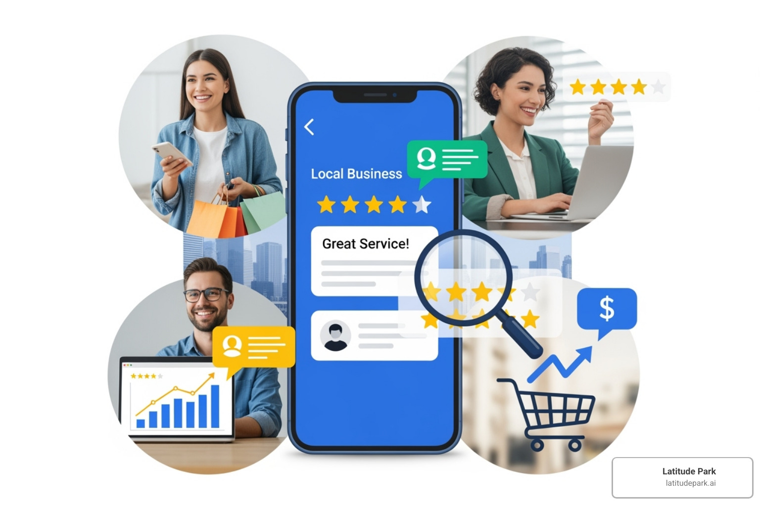 search engine results page showing a business in the Google Local Pack with a high star rating - what are the benefits of online reviews search engine results page showing a business in the Google Local Pack with a high star rating - what are the benefits of online reviews