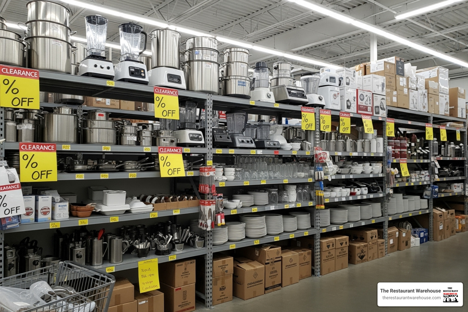 clearance section - restaurant supply store