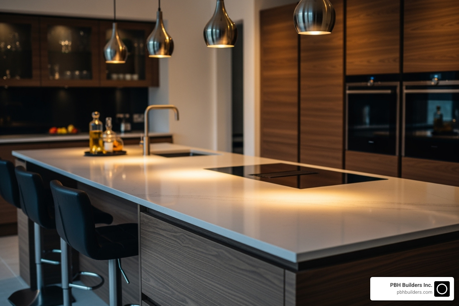 a stylish kitchen island with quartz countertops - bathroom and kitchen remodeling in chula vista a stylish kitchen island with quartz countertops - bathroom and kitchen remodeling in chula vista