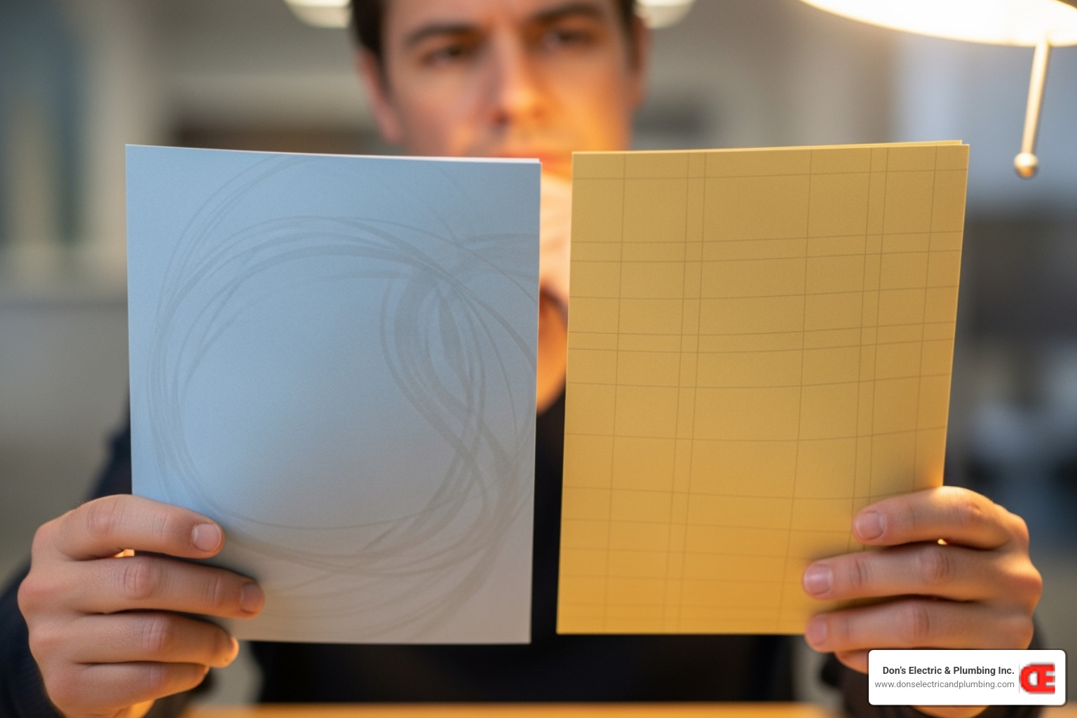 a person comparing two documents, one labeled "Repair" and one "Replace" - best furnace repair cobleskill