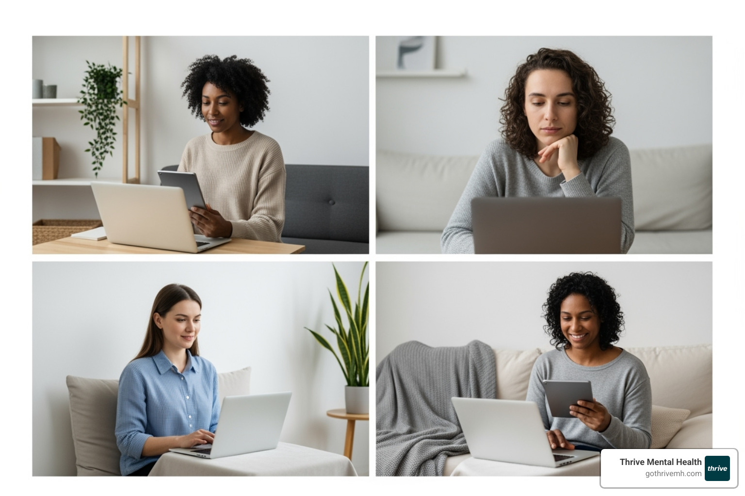 diverse group in virtual therapy session - somatic therapy evidence based