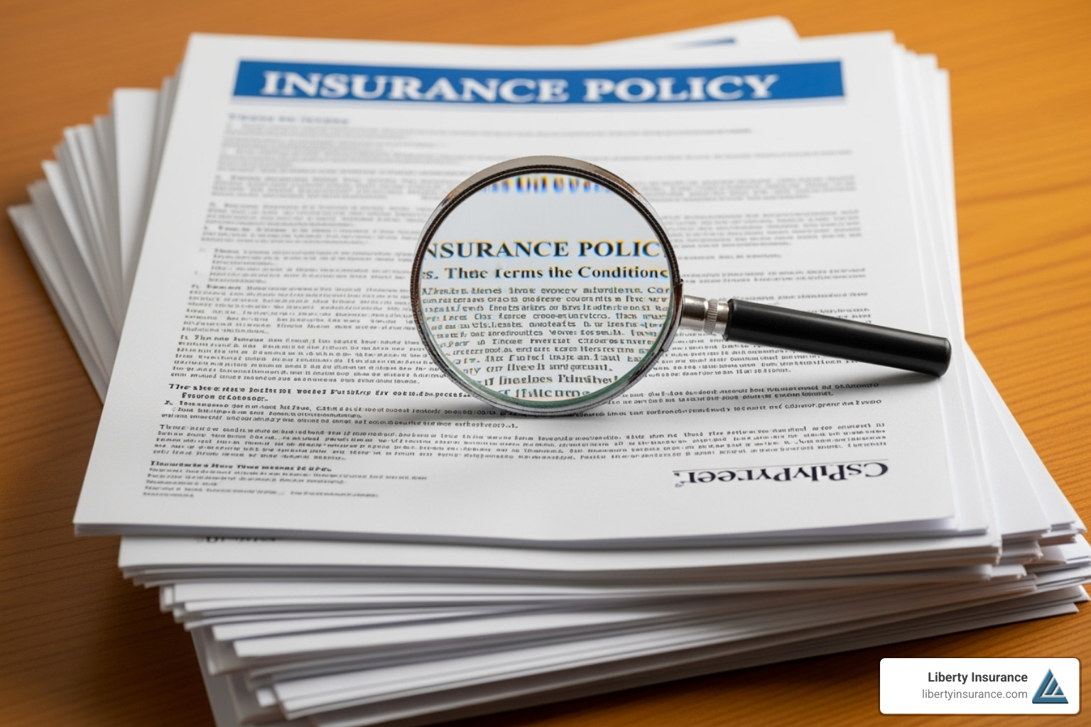 magnifying glass over insurance policy - Find group health insurance