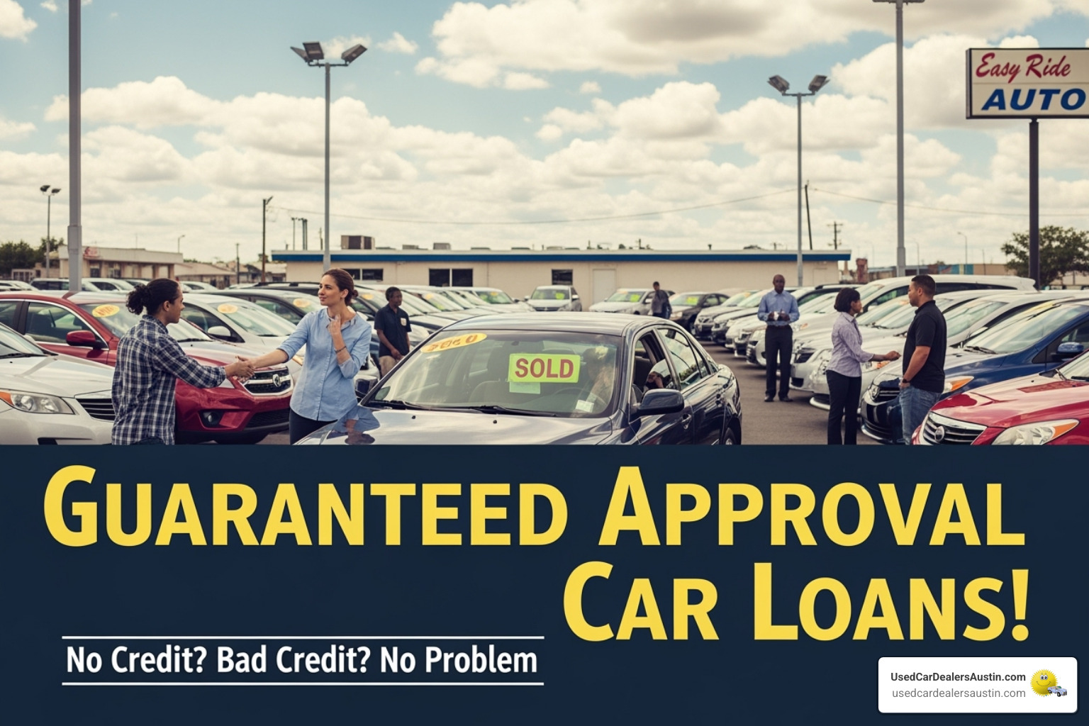 magnifying glass over a loan document - Guaranteed approval car