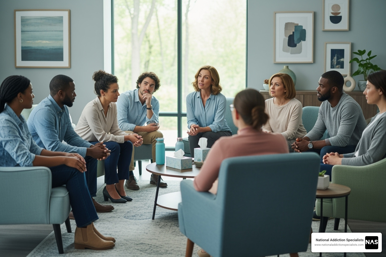 a group therapy session - Brentwood addiction treatment