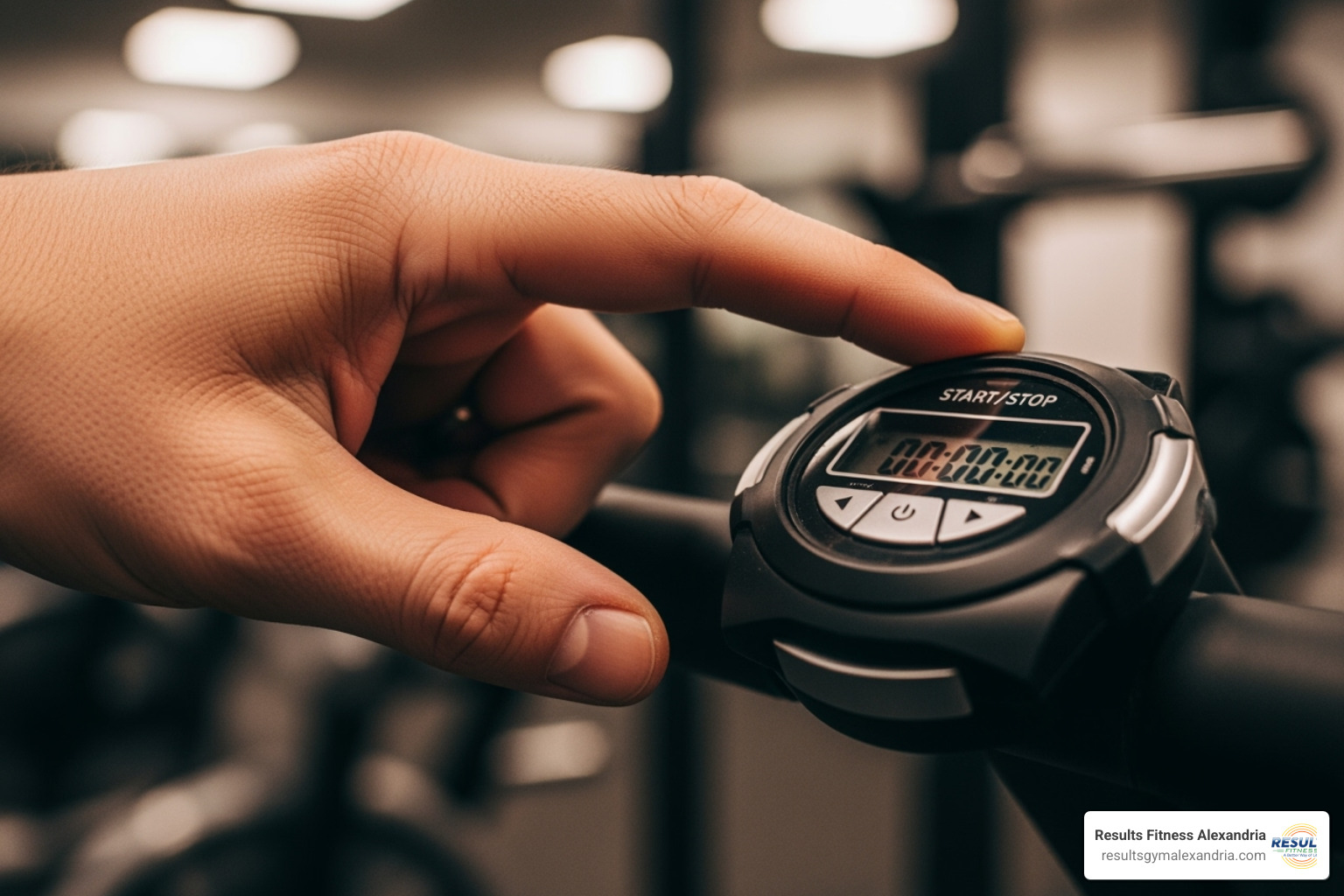 person setting timer - Circuit training cardio person setting timer - Circuit training cardio