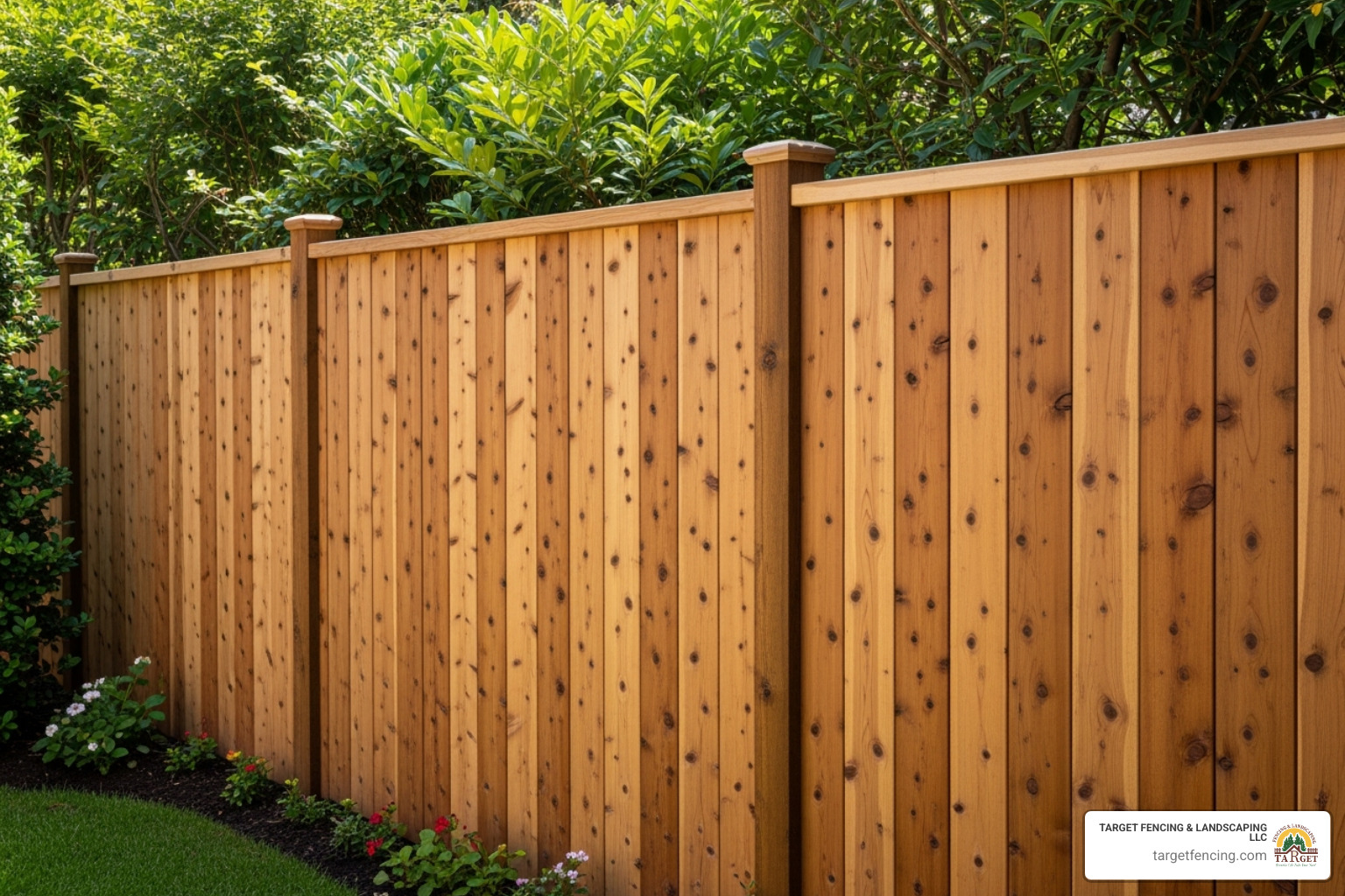 beautiful cedar wood fence - backyard fence ideas