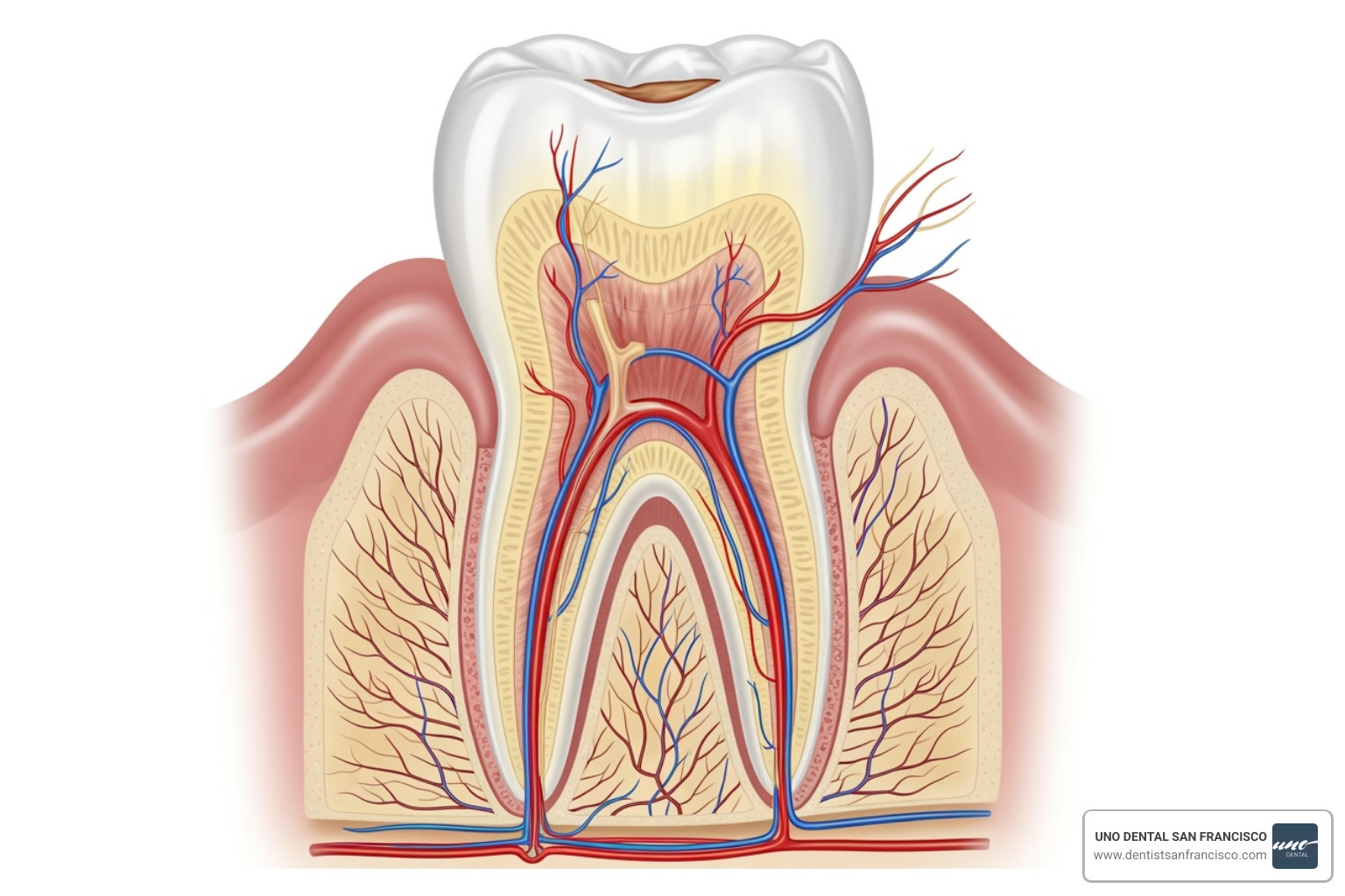 Tooth anatomy illustrating enamel, dentin, and pulp layers - how to clean stained teeth Tooth anatomy illustrating enamel, dentin, and pulp layers - how to clean stained teeth