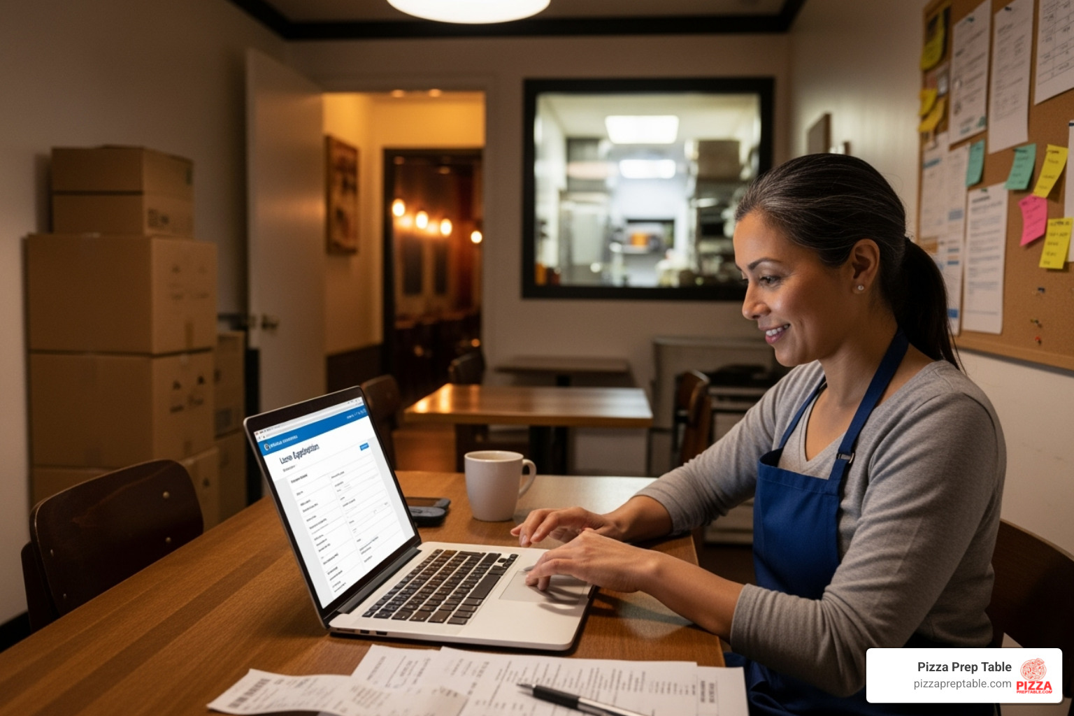 restaurant owner filling out an online lease application - restaurant equipment leasing companies