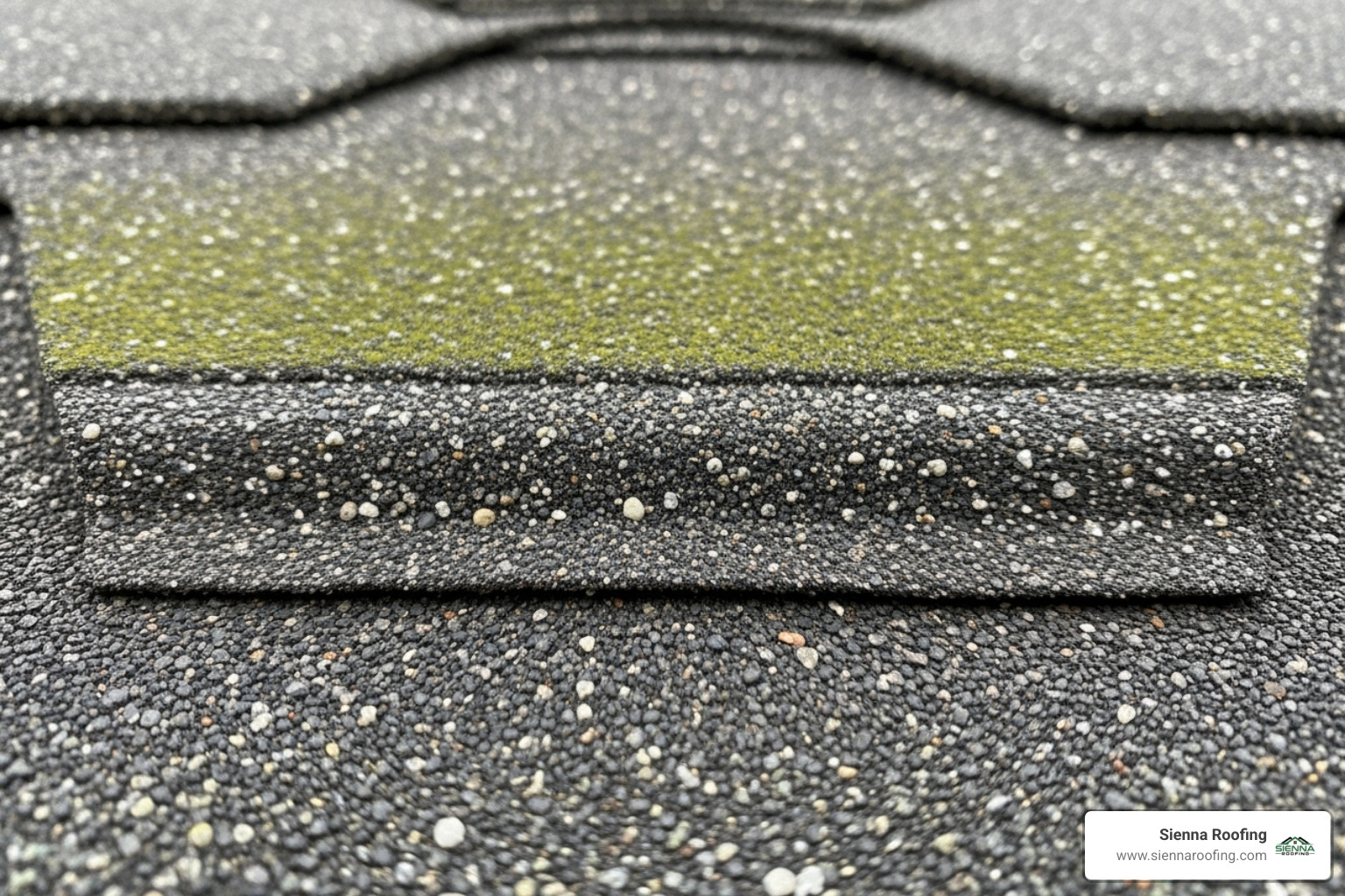 a shingle with special features highlighted, like algae-resistant granules or a reinforced nailing strip - residential shingle roof a shingle with special features highlighted, like algae-resistant granules or a reinforced nailing strip - residential shingle roof