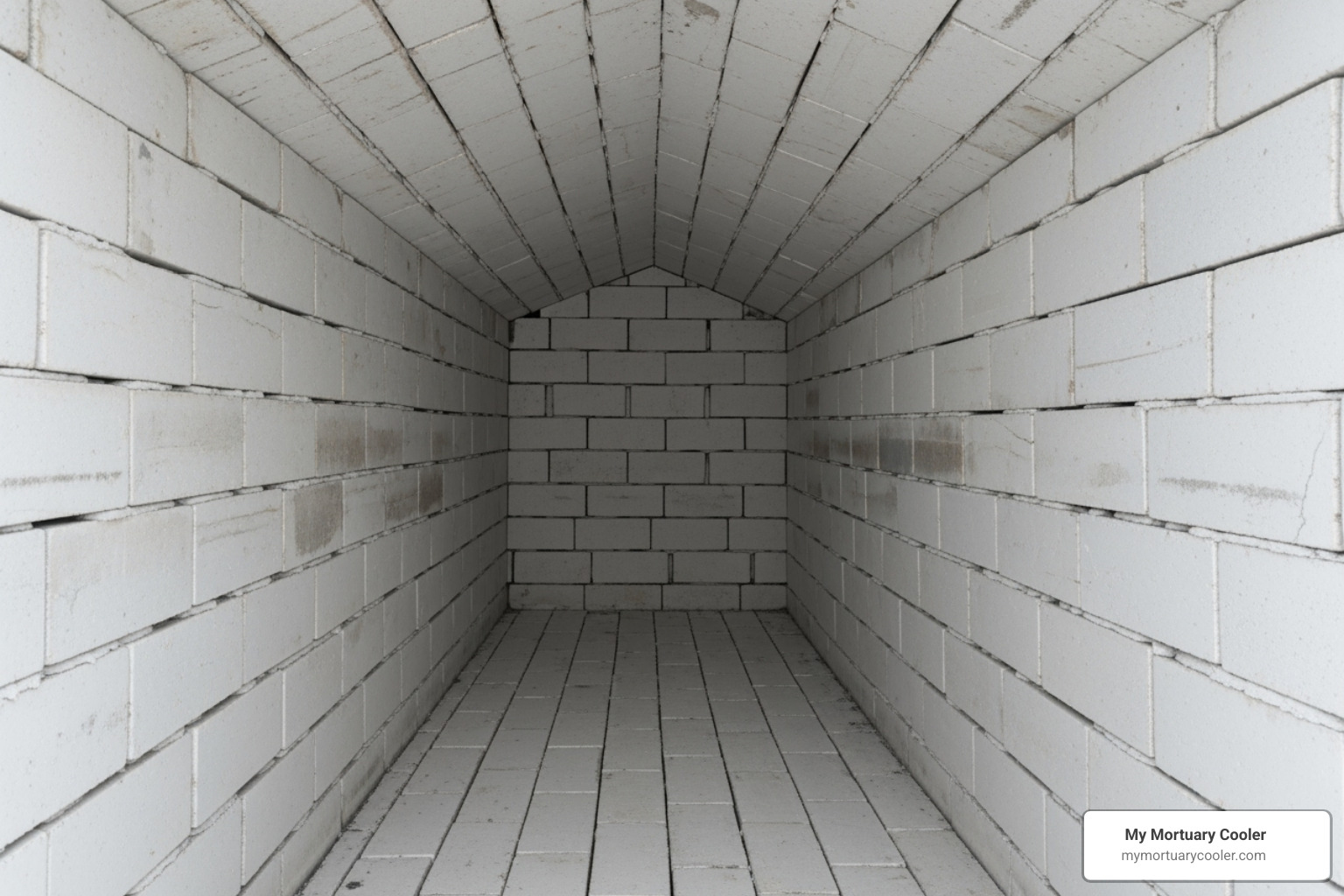inside of a crematory showing the refractory lining - used animal cremation equipment for sale