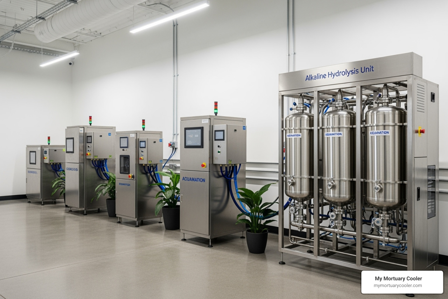 Different sized aquamation units - alkaline hydrolysis machine cost