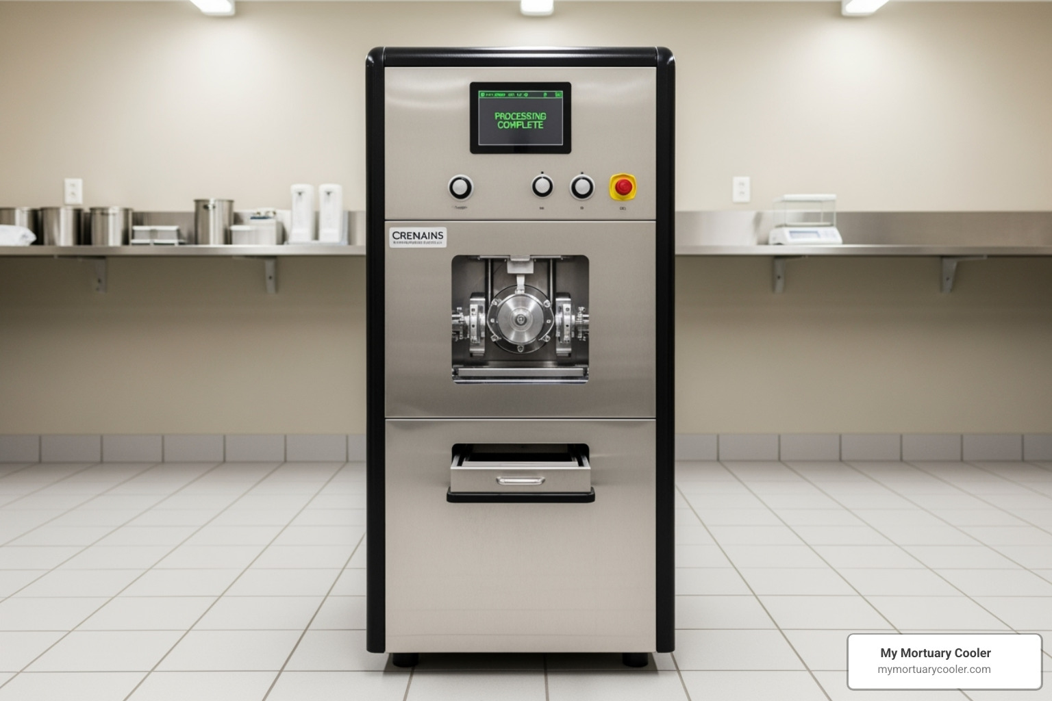 Cremains processor or cremulator - Human cremation machine