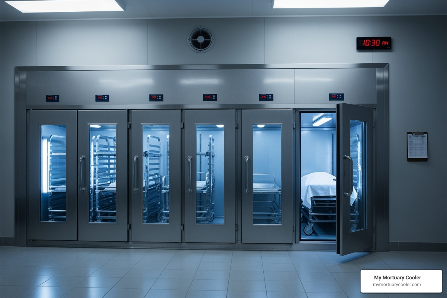 large, multi-door walk-in mortuary cooler - mortuary cooler for sale