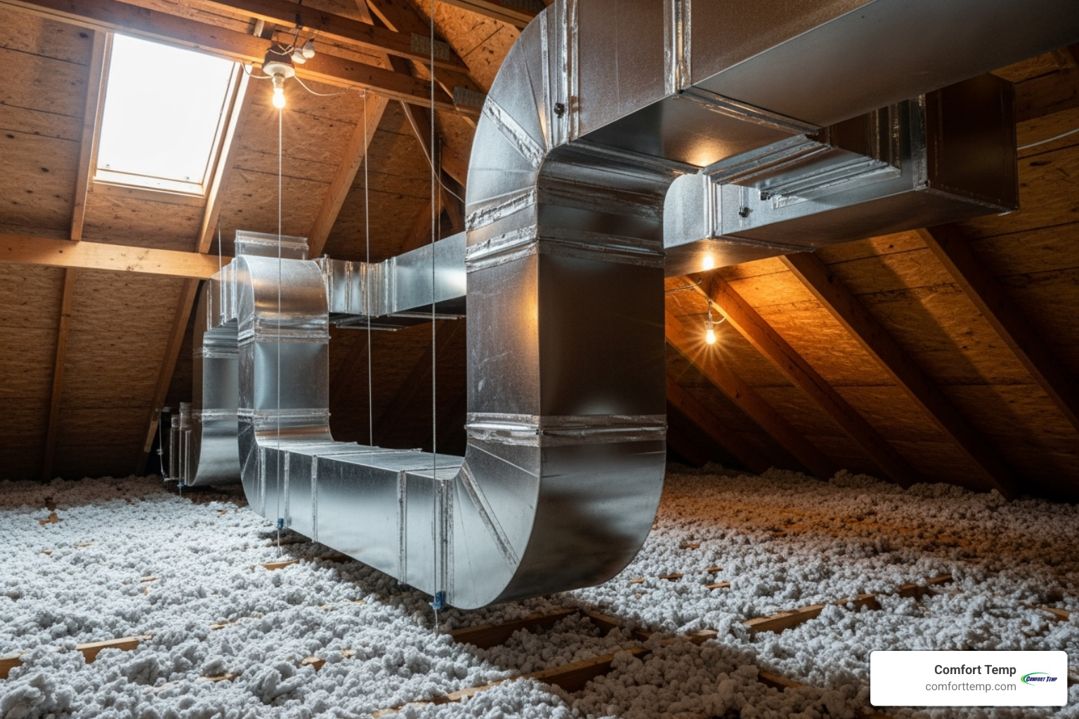 Clean, sealed ductwork in an attic - ac installation cost Clean, sealed ductwork in an attic - ac installation cost