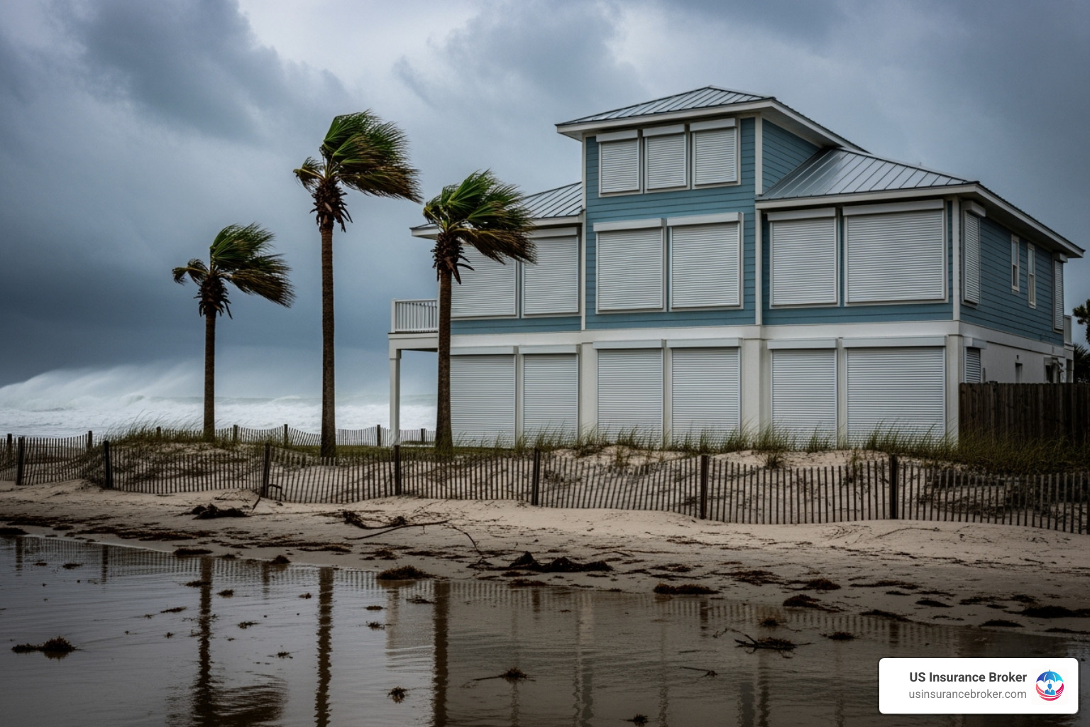 home with hurricane shutters installed - condo insurance bonita springs fl