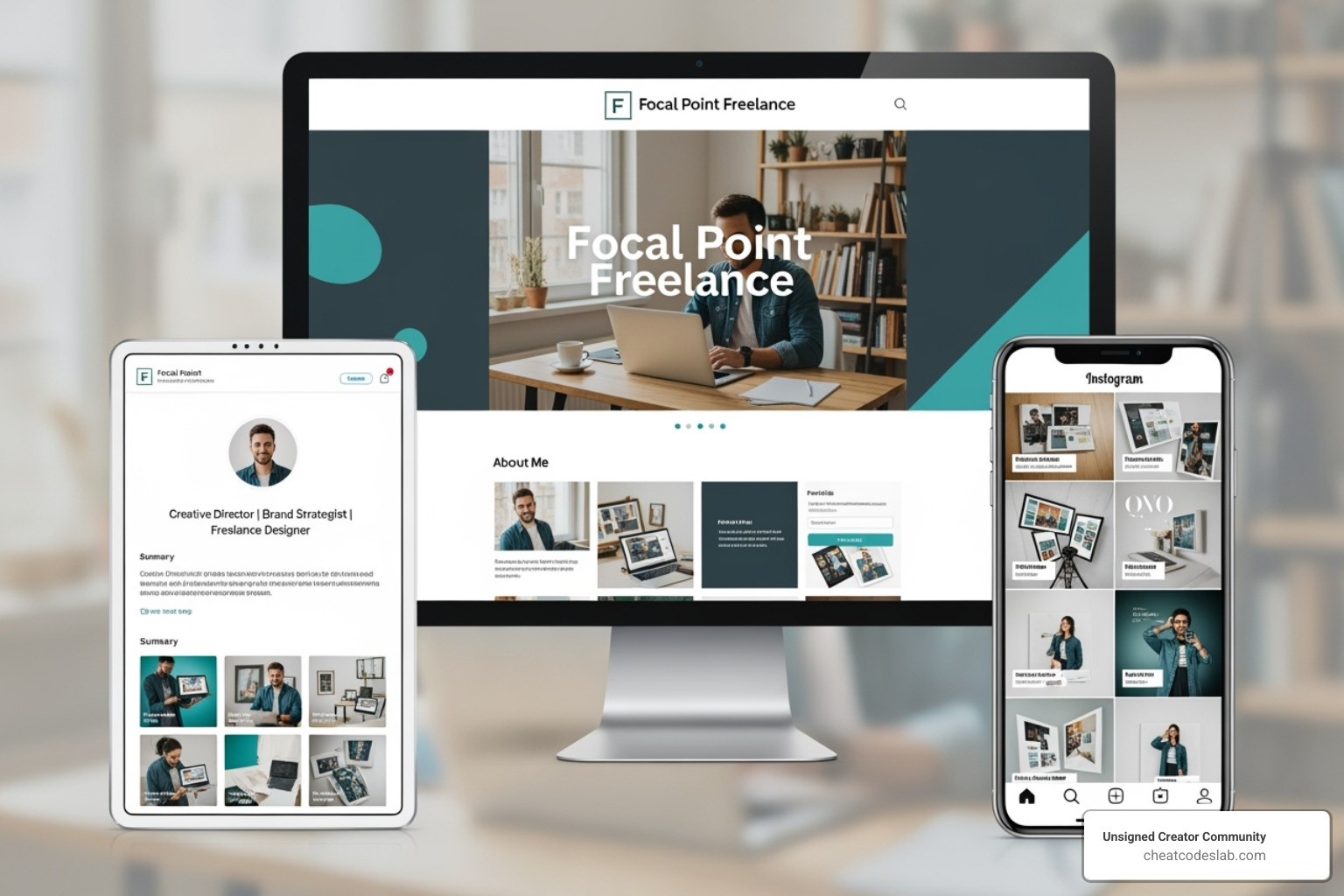 Brand consistency across a freelancer's website, LinkedIn, and Instagram - Personal branding for freelancers