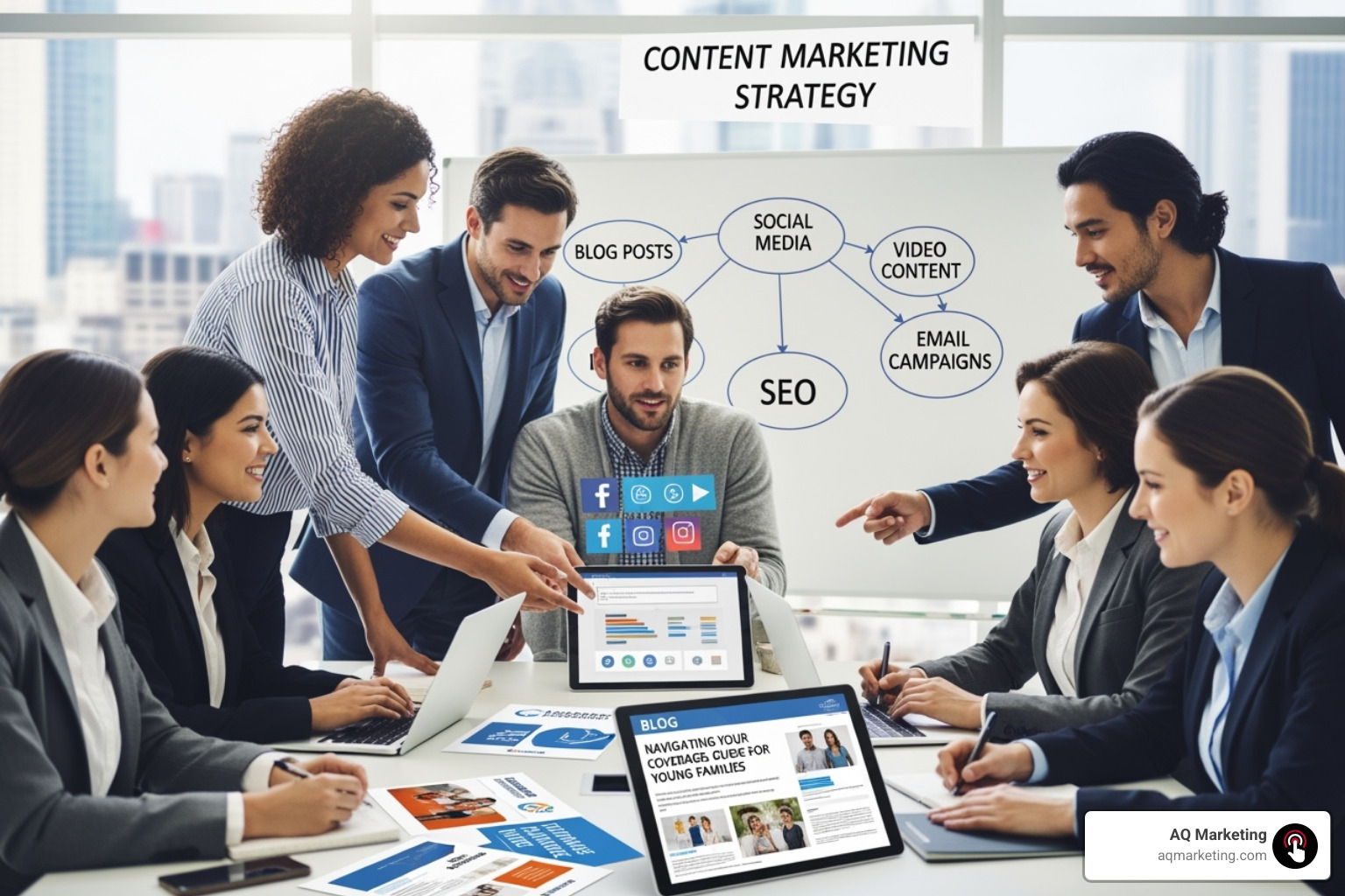 dashboard showing marketing analytics - content marketing for insurance companies