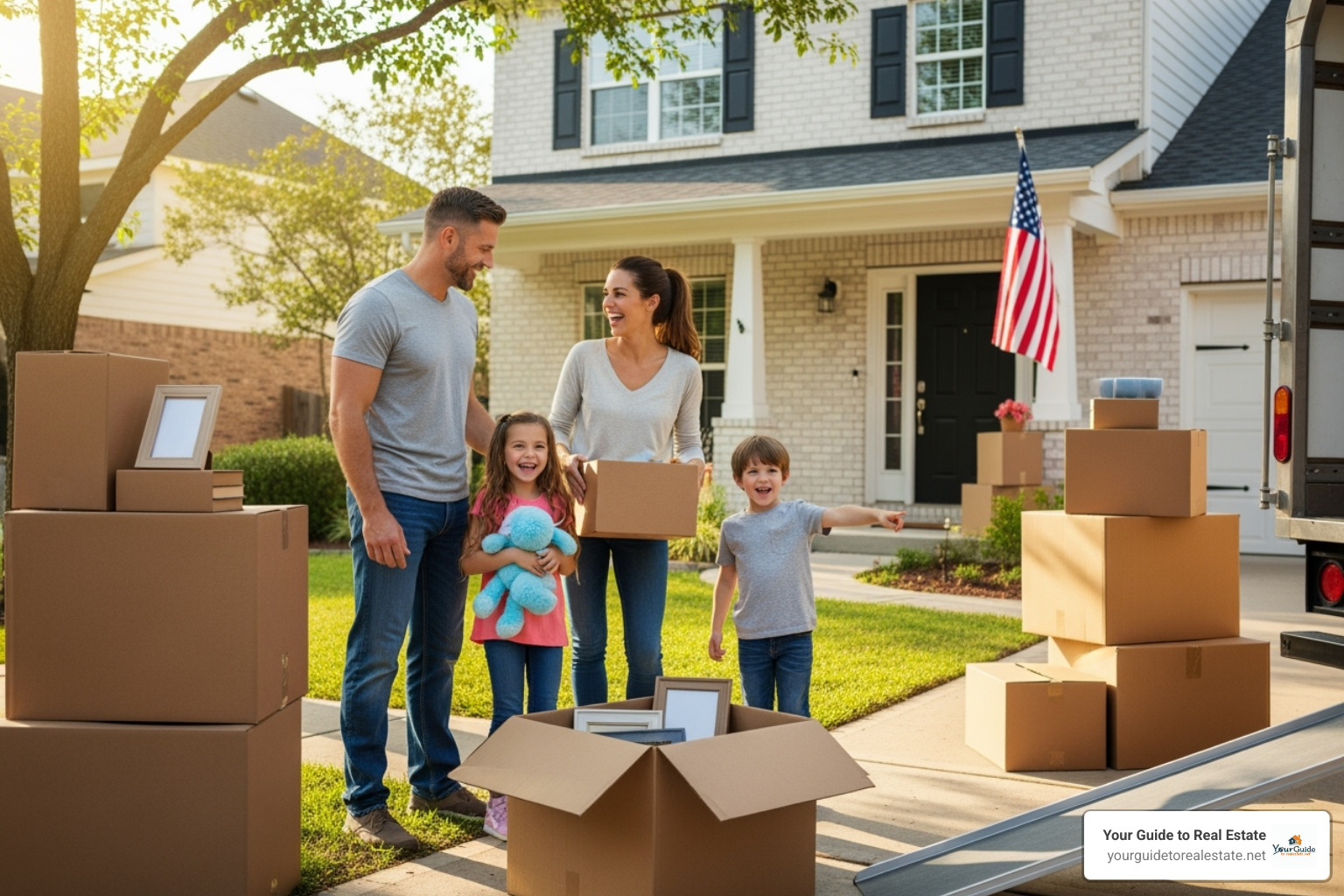 Veteran family moving into a new home - Dallas VA loans