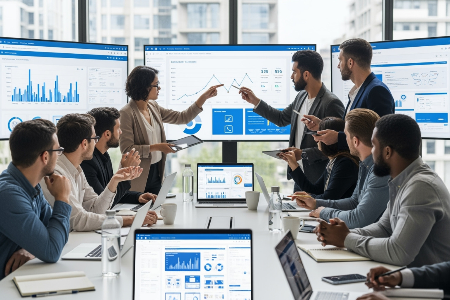 Image of a team collaborating on a digital marketing strategy - white label seo company