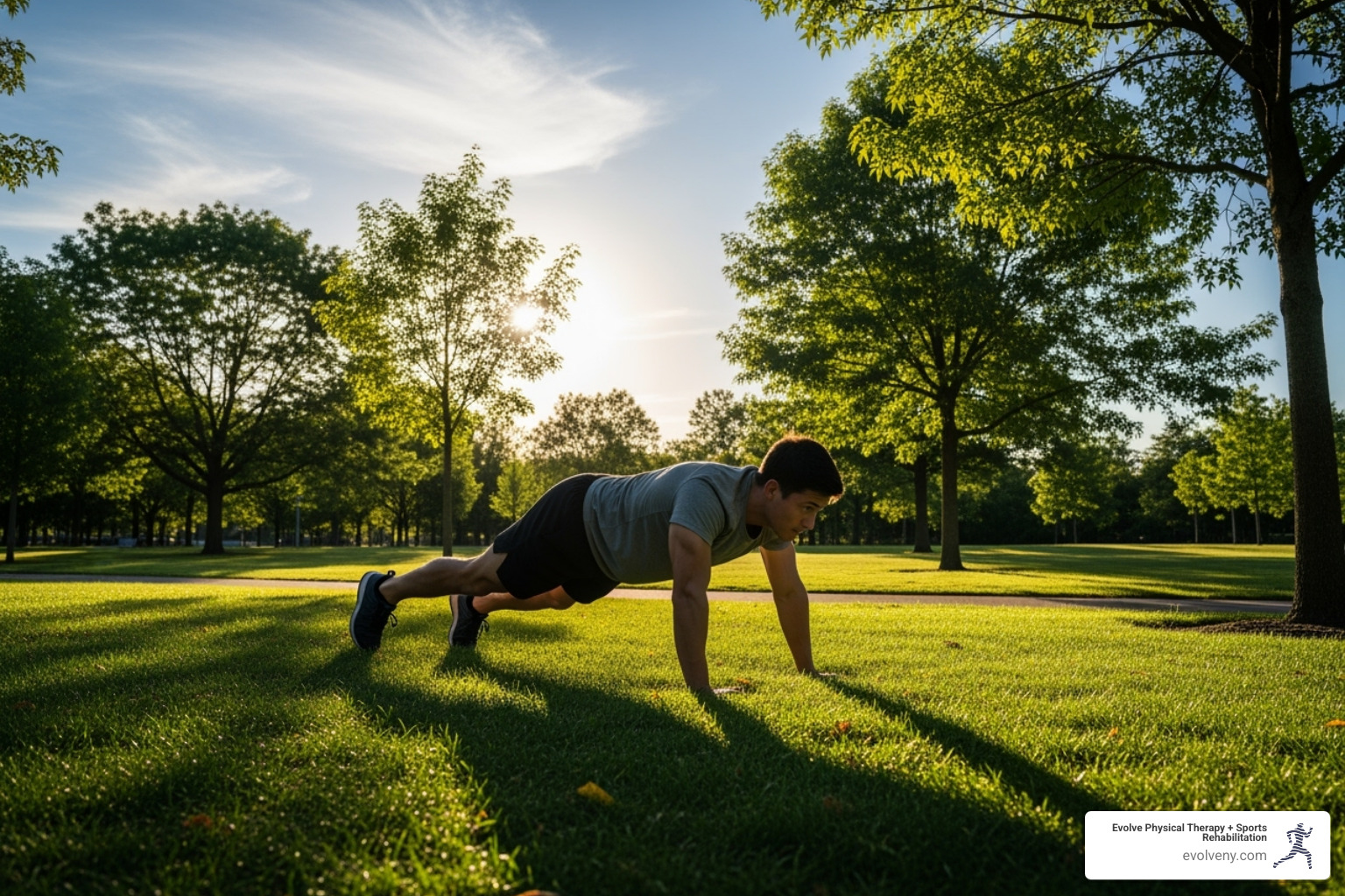 A person performing a bear crawl in a park on a sunny day, demonstrating outdoor primal movement. - primal movement mobility A person performing a bear crawl in a park on a sunny day, demonstrating outdoor primal movement. - primal movement mobility