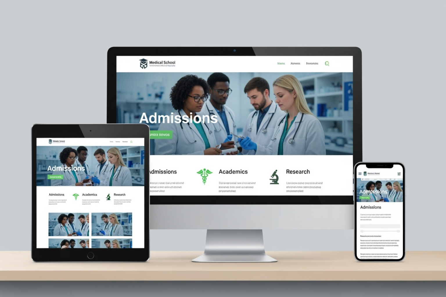 Medical School Website Responsive Design - Medical School Website Design