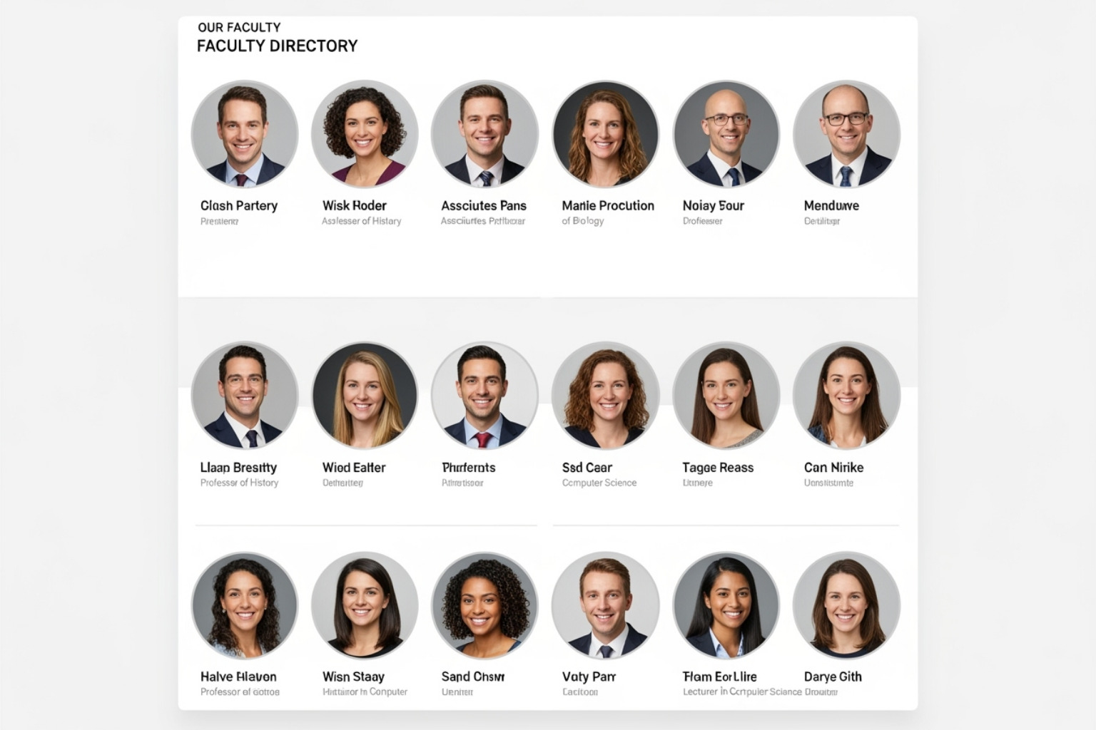 Engaging Faculty Directory Page - Medical School Website Design