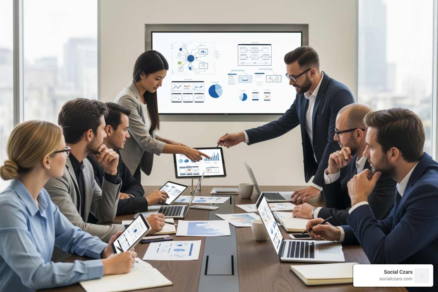 A team of professionals collaborating on a digital strategy, reflecting a bespoke approach - luxury brand seo agency A team of professionals collaborating on a digital strategy, reflecting a bespoke approach - luxury brand seo agency