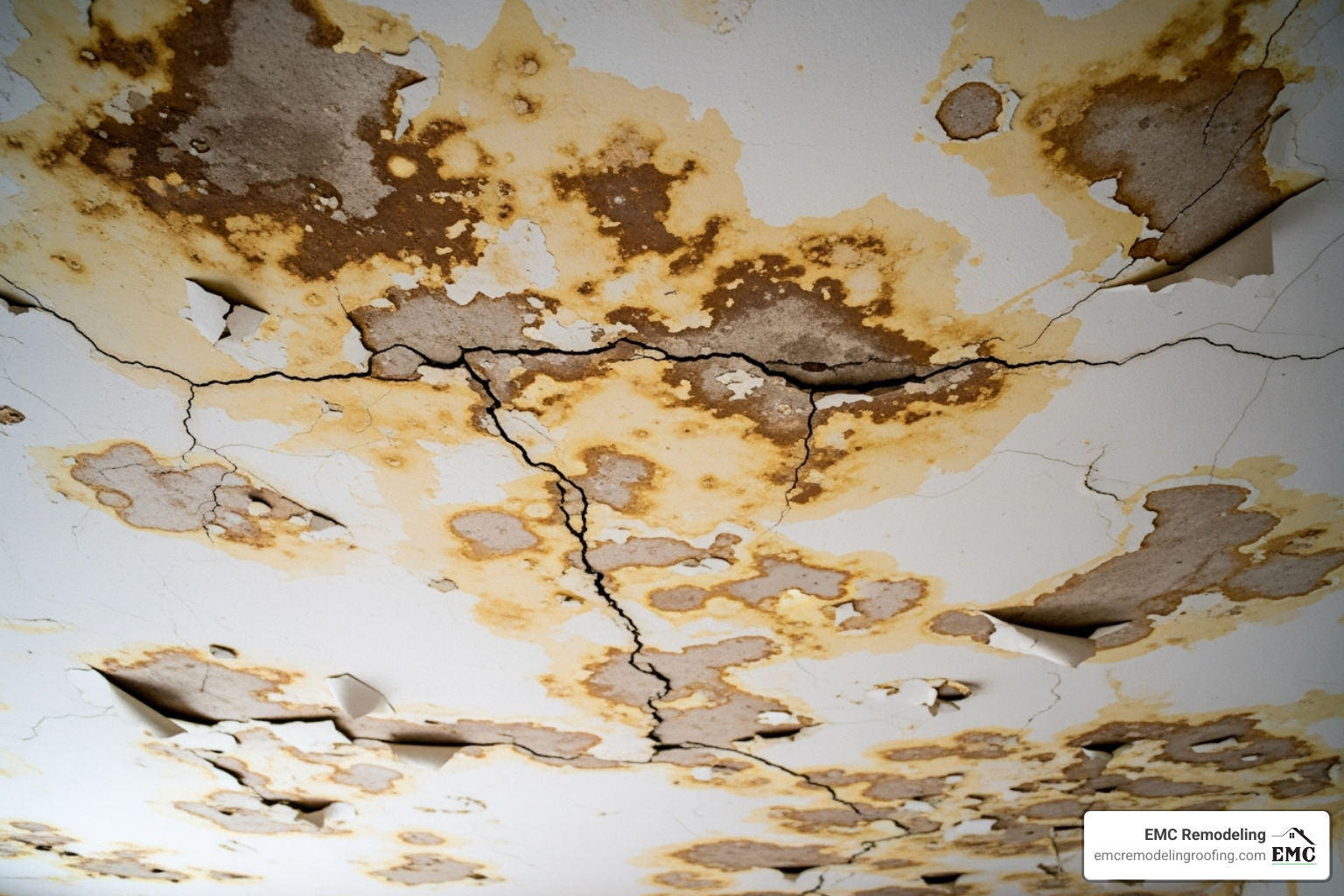 Water stains on ceiling - roof valley repair Water stains on ceiling - roof valley repair
